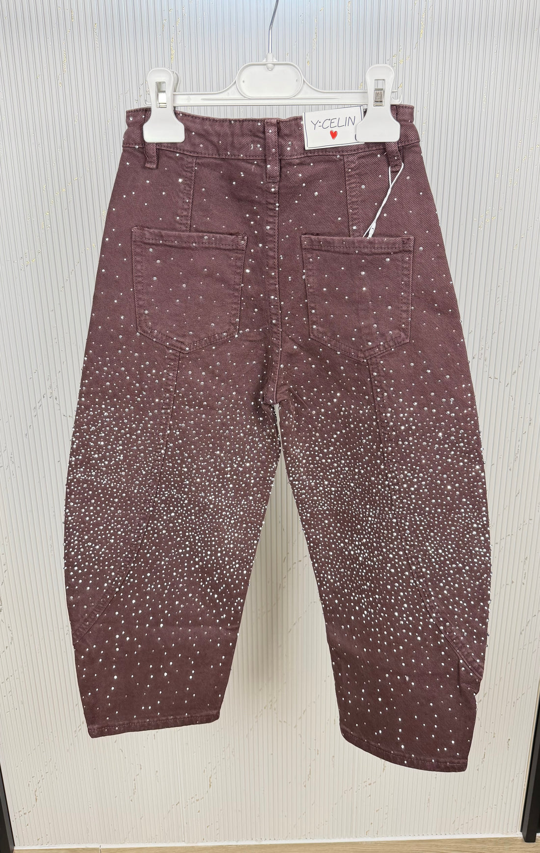 Jeans bambina marron lux