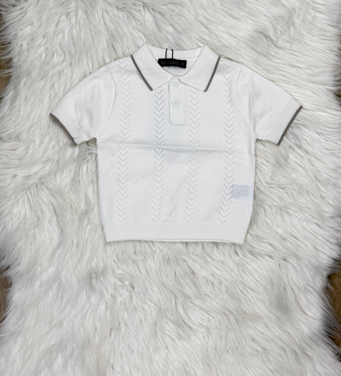 Maglia neonato polo in filo