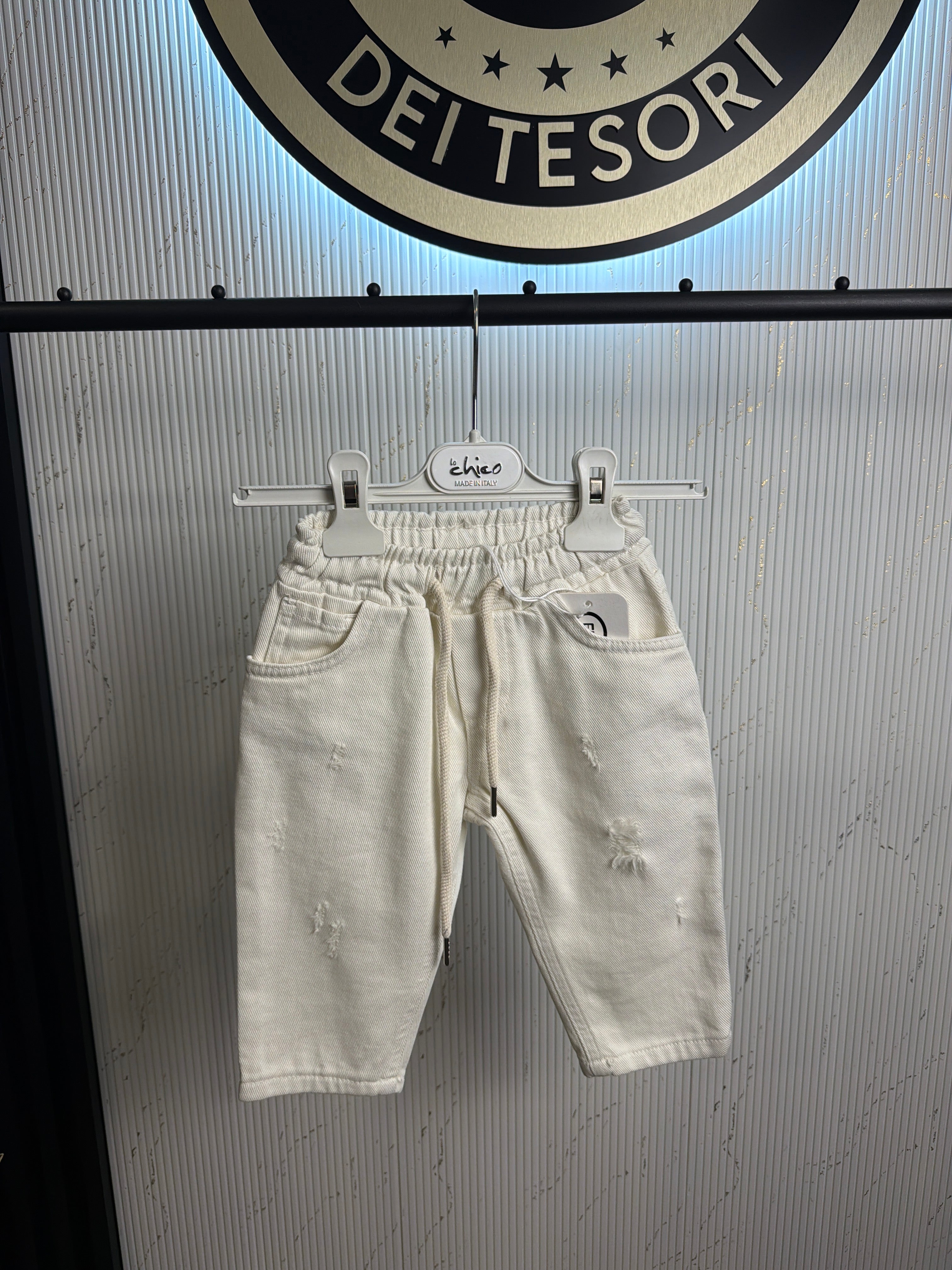 Jeans neonato bianco