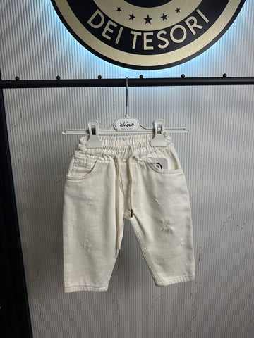 Jeans neonato bianco