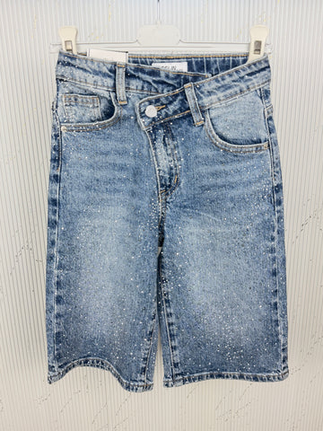 Jeans bambina Bermuda diamond