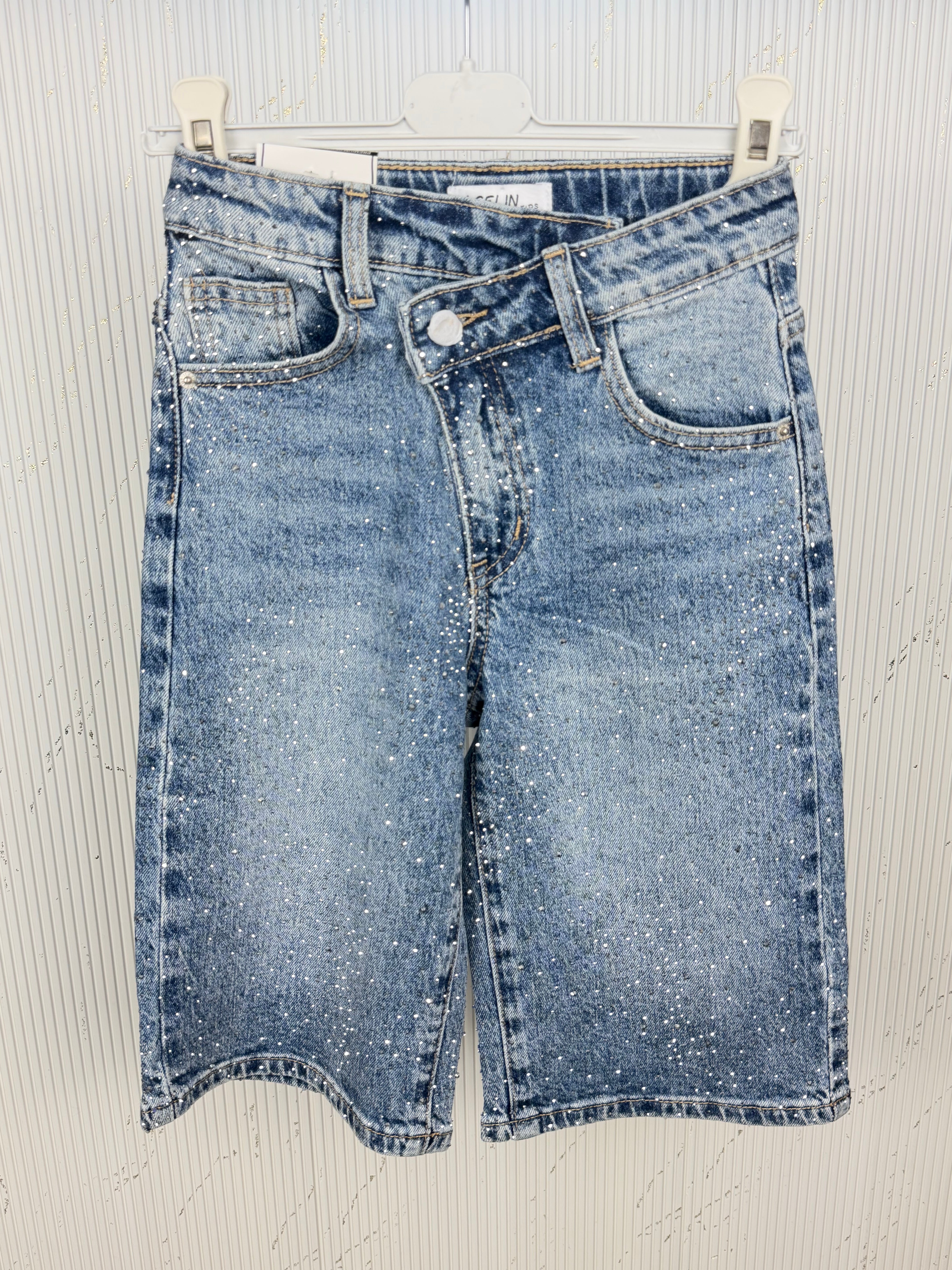 Jeans bambina Bermuda diamond