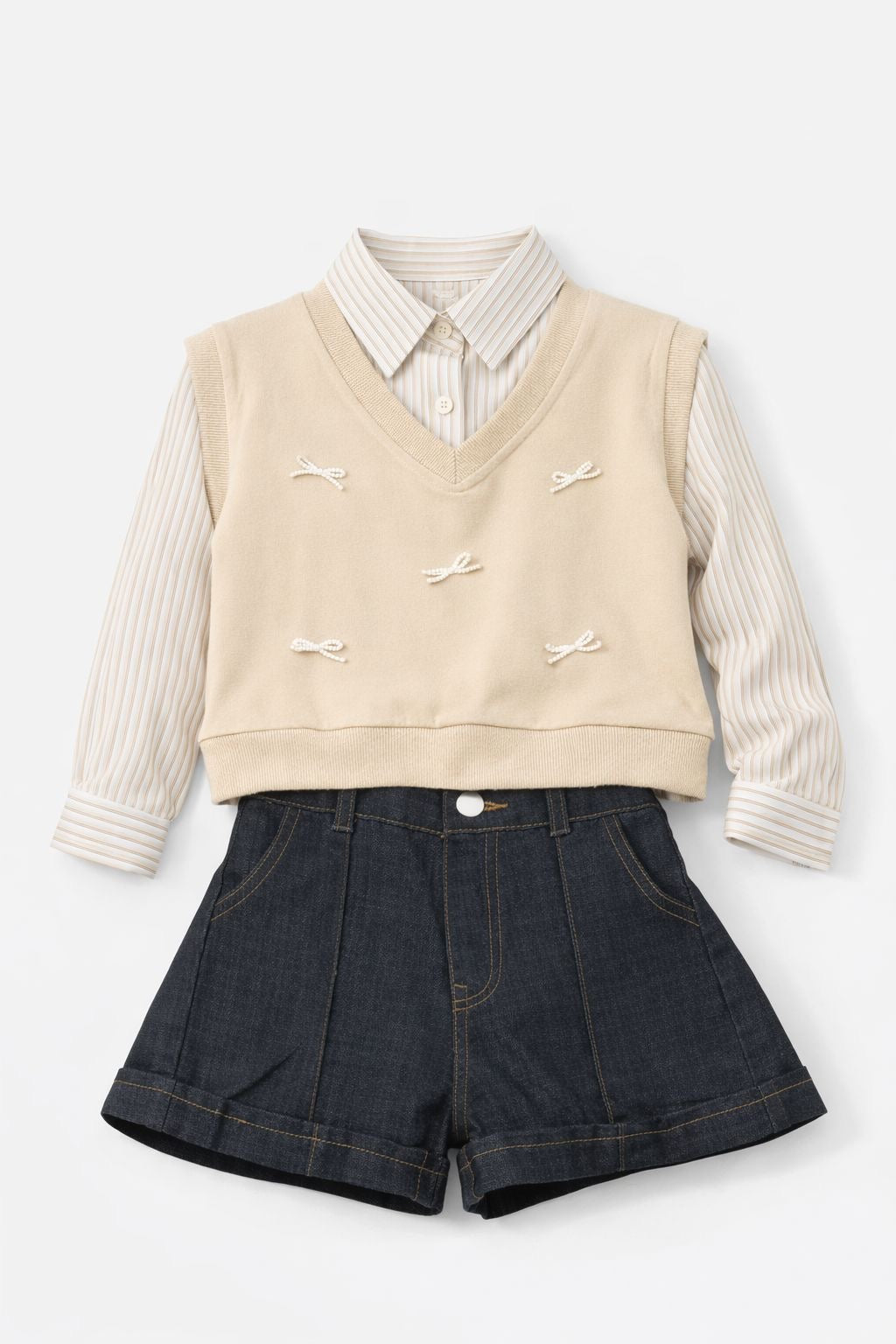 Camicia bambina con golfino 🎀