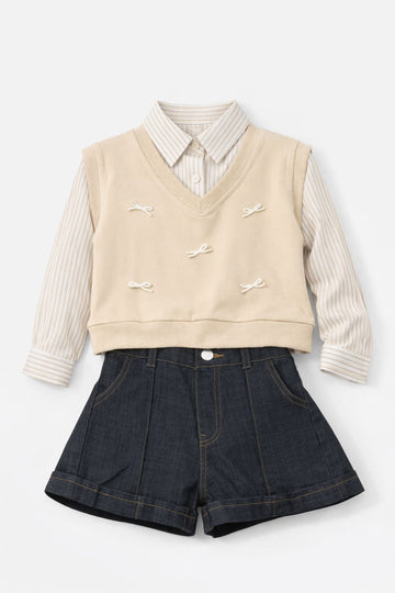 Camicia bambina con golfino 🎀