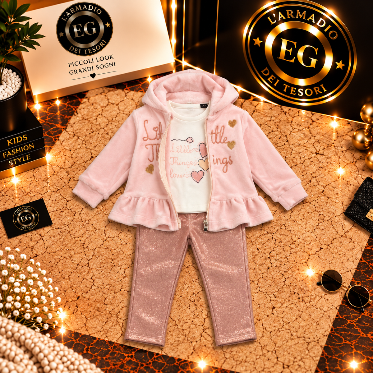 Completo neonata GLITTER