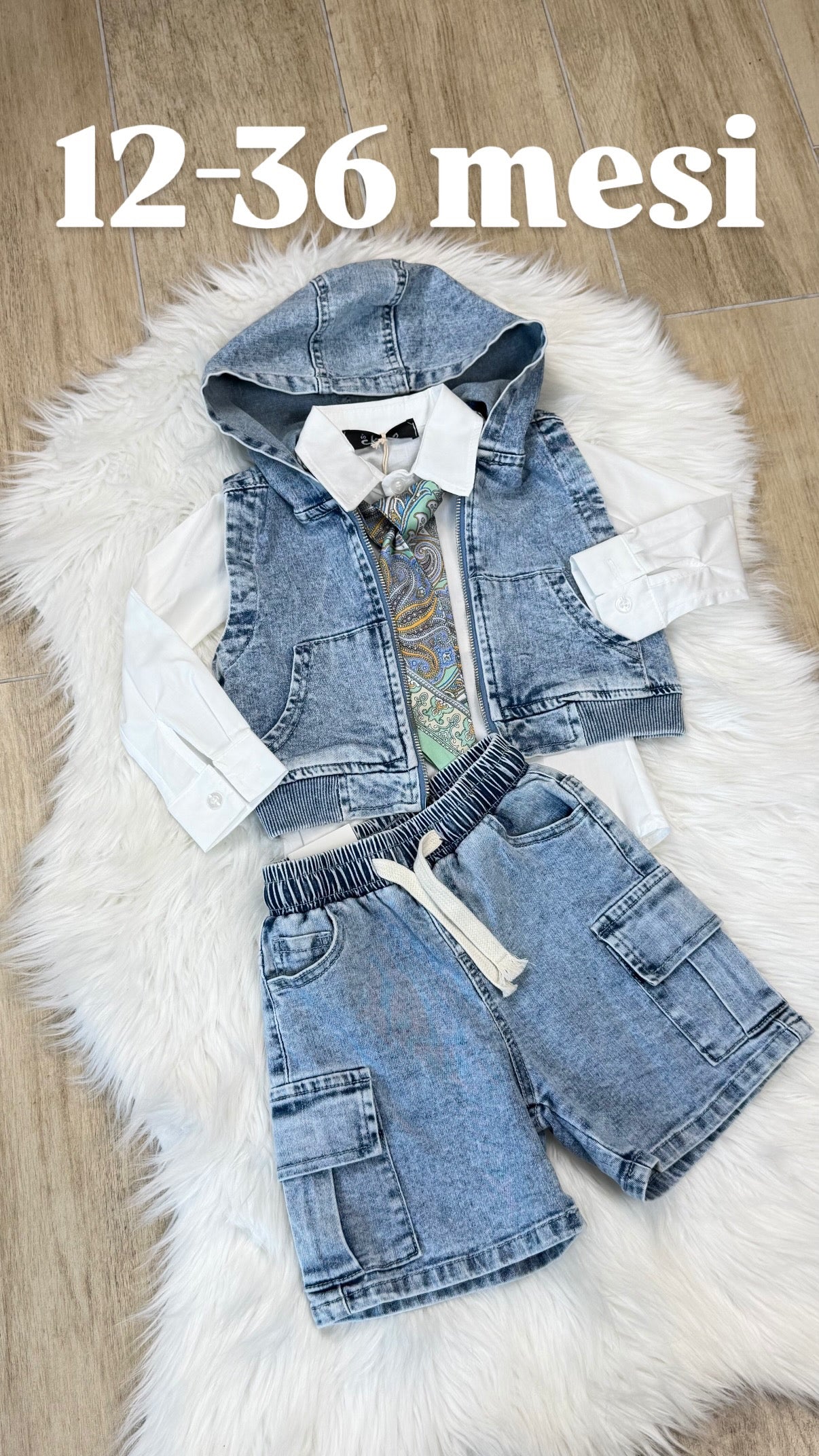 COMPLETO NEONATO GIRO JEANS
