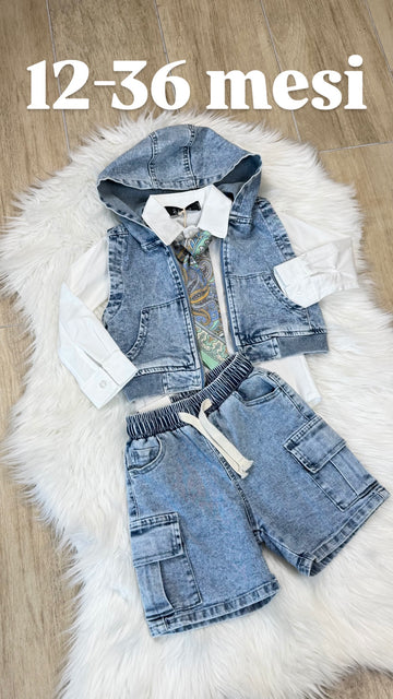 COMPLETO NEONATO GIRO JEANS