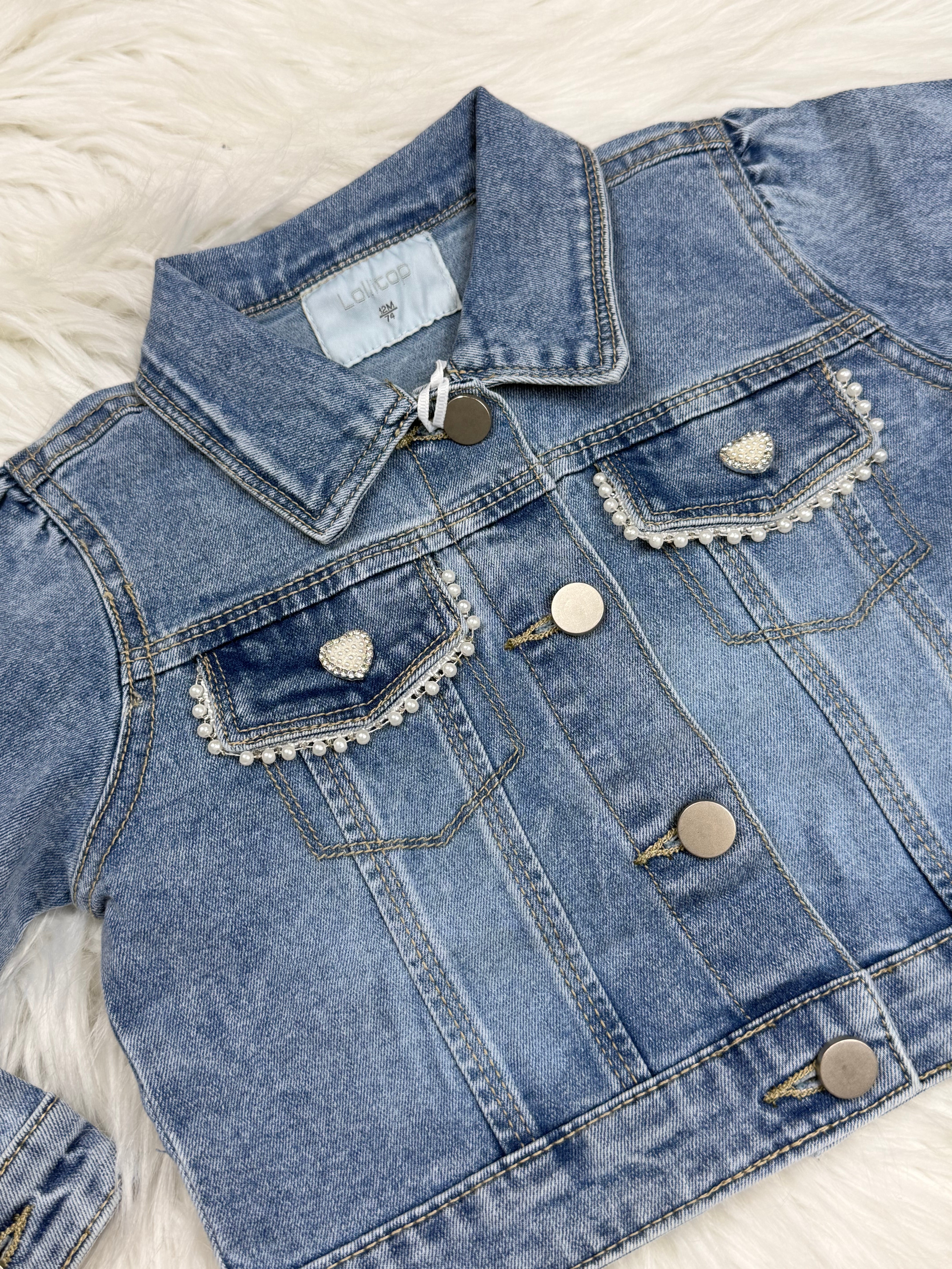 Giacca neonata Jeans perl
