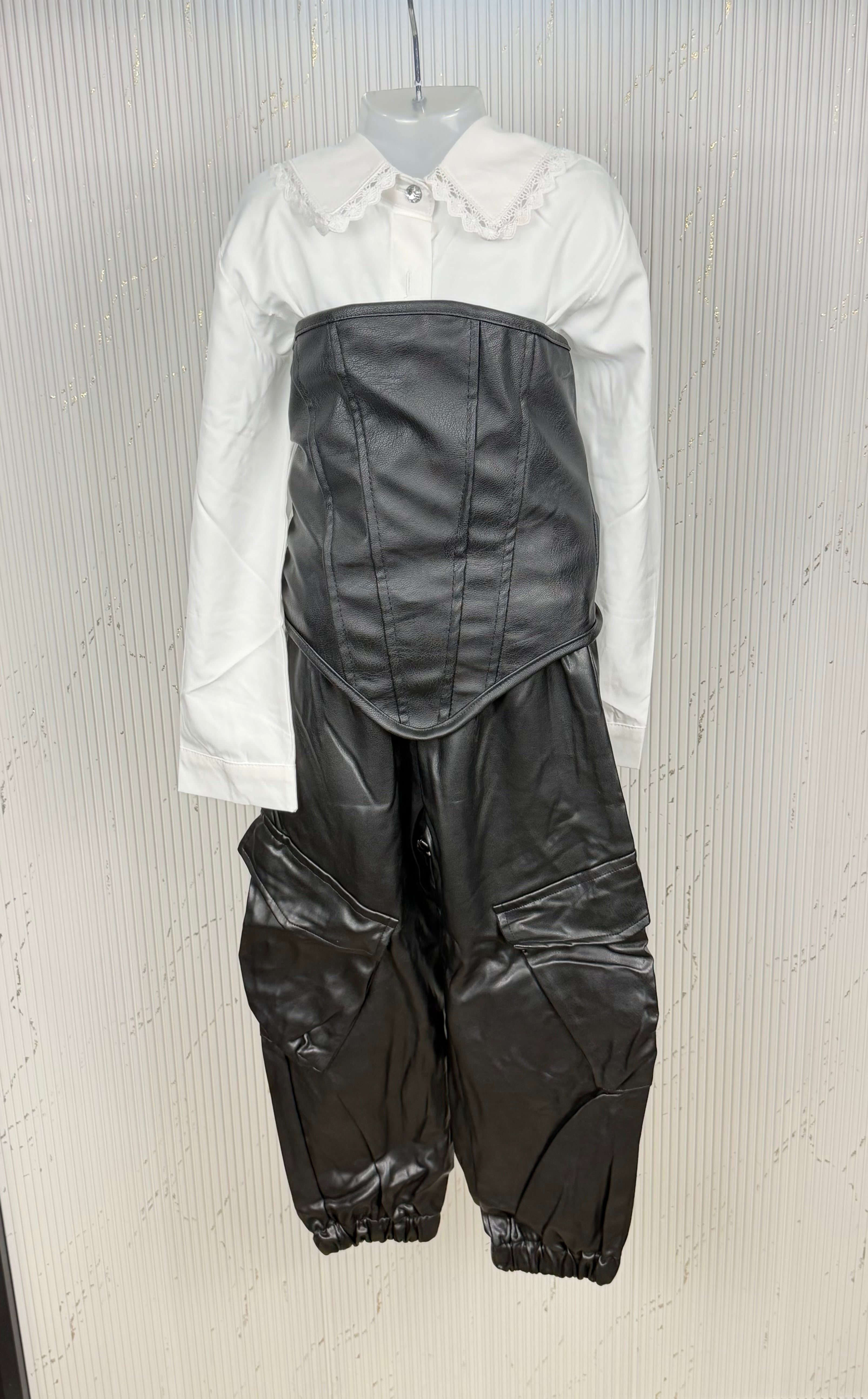 Maglia bambina CORSETTO IN PELLE