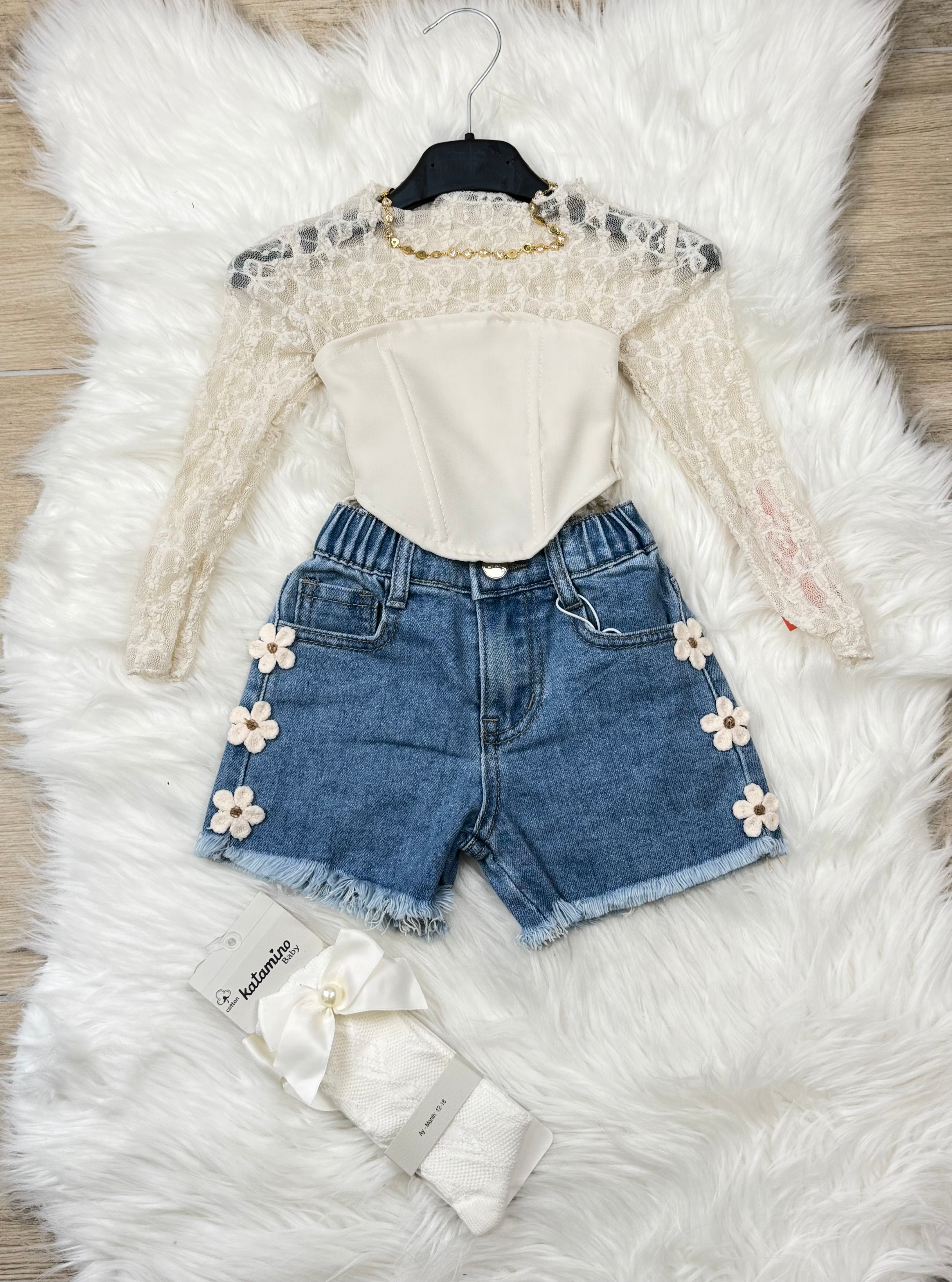 Maglia neonata con corpetto