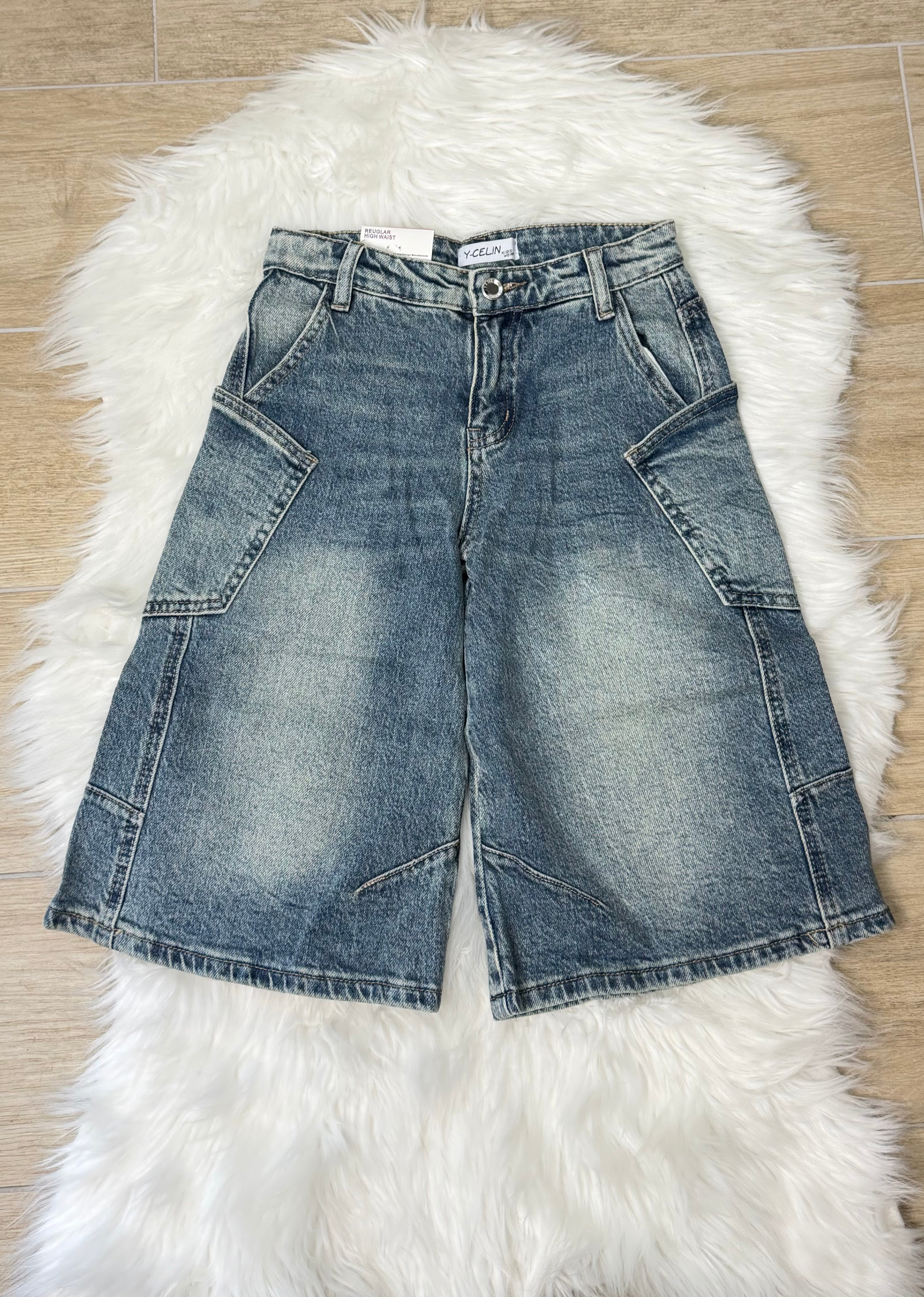 Jeans bambina Bermuda ballon