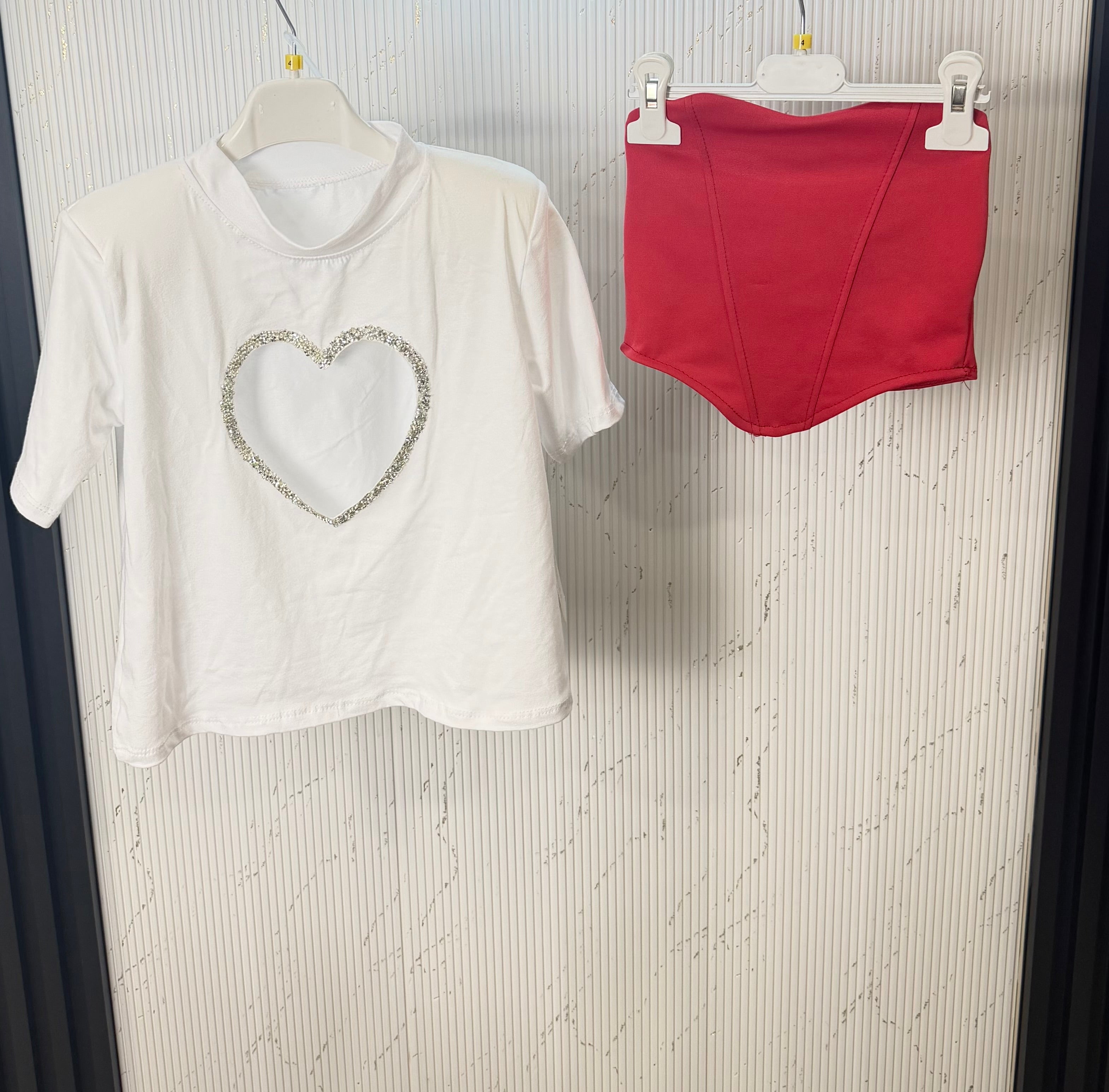 Maglia bambina Cuore con corpetto