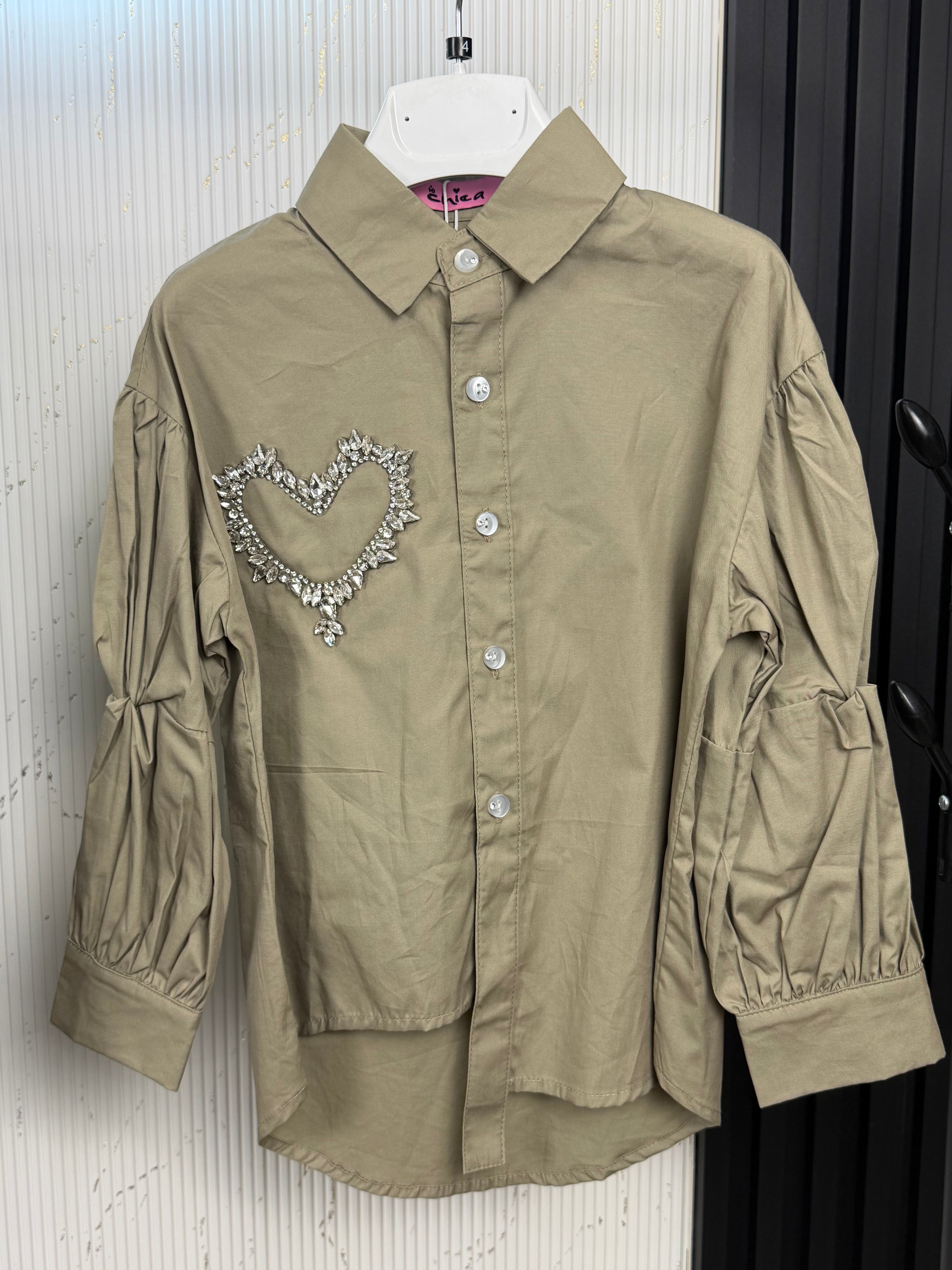 Camicia bambina cuore