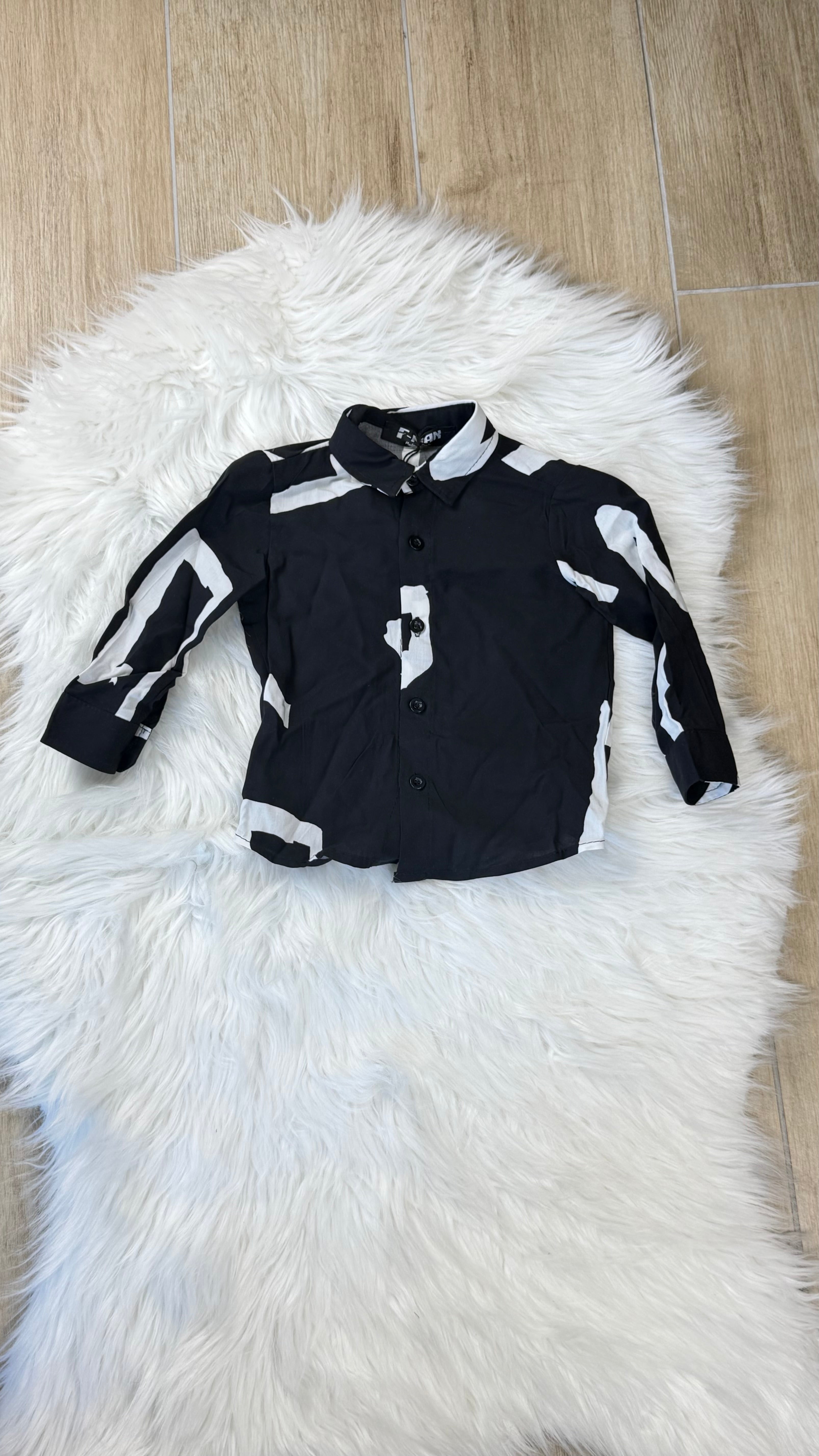 Camicia neonato black pitt