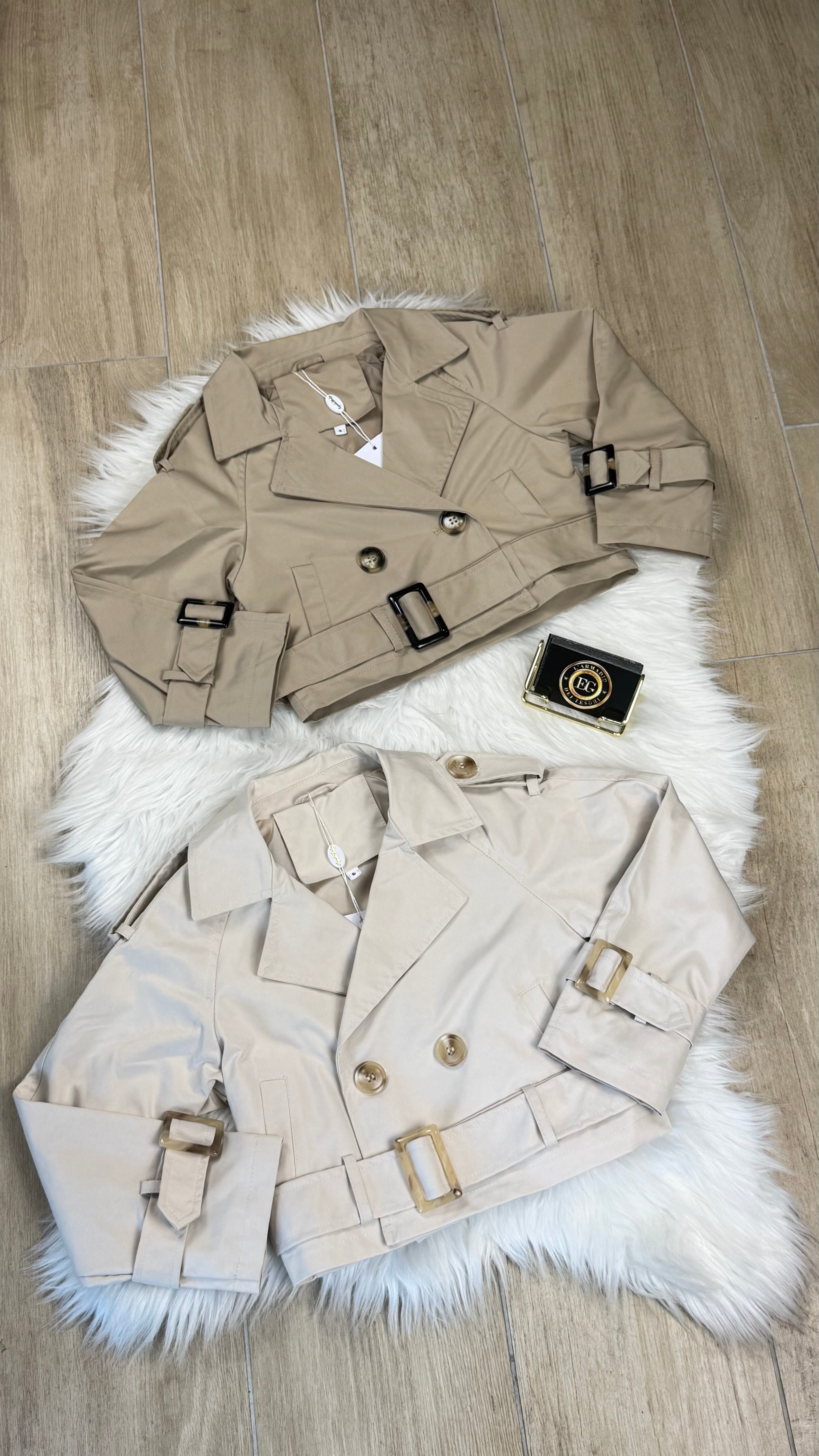 GIUBBINO bambina trench crop