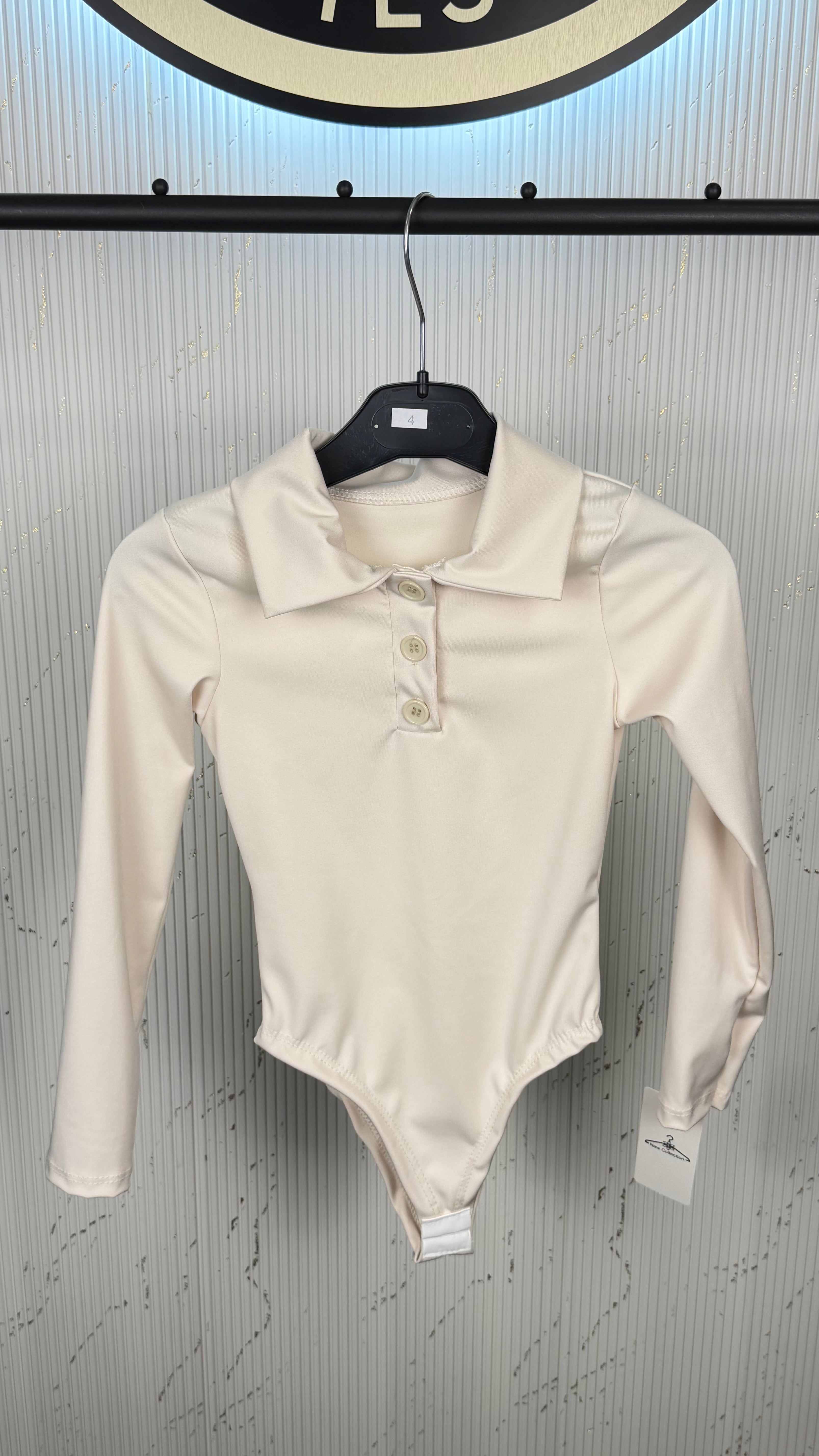 Body bambina polo manica a guanto