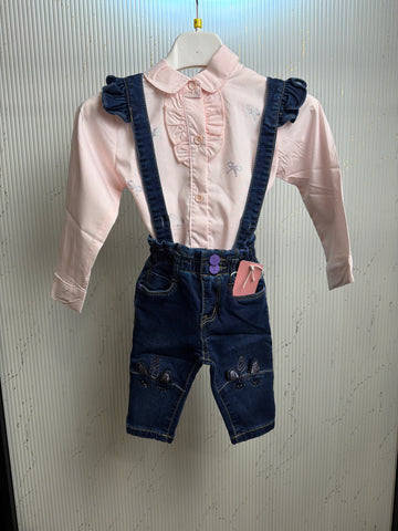 Jeans salopette neonata