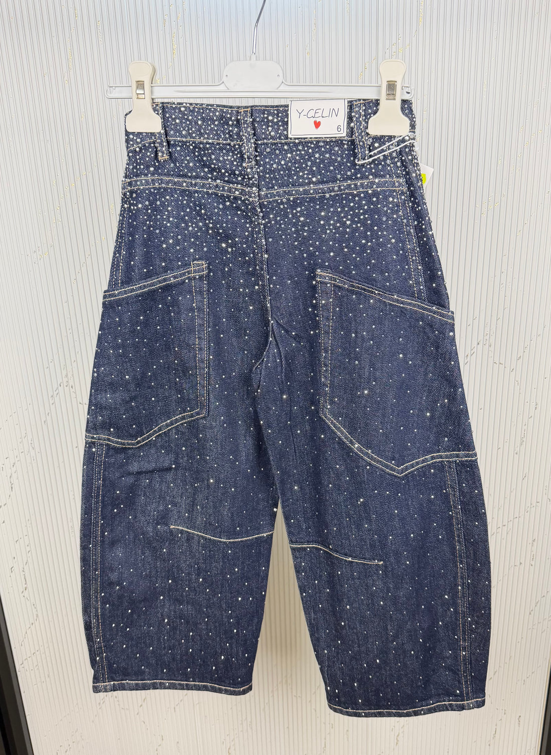 Jeans bambina cargo diamond