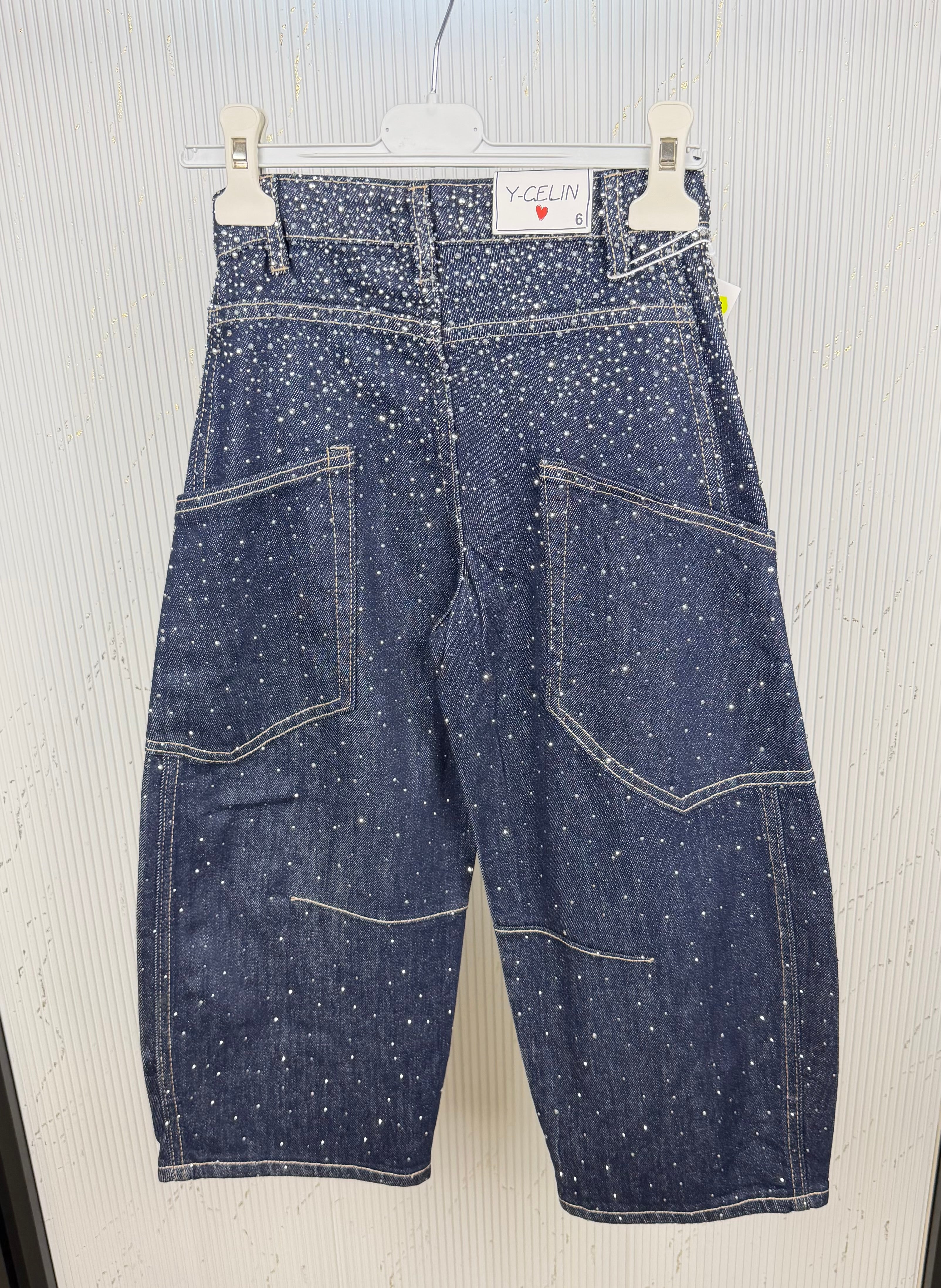 Jeans bambina cargo diamond