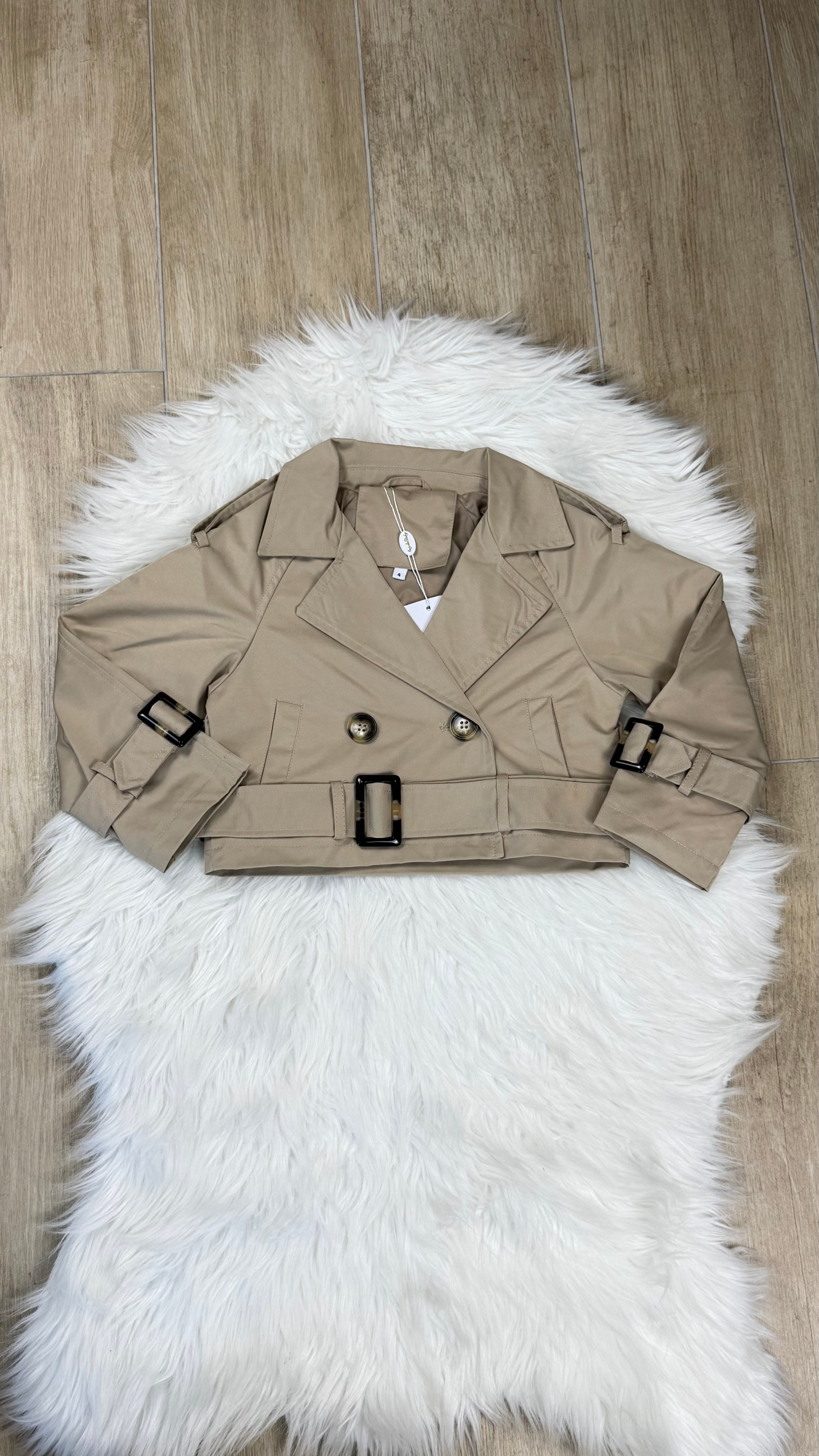 GIUBBINO bambina trench crop