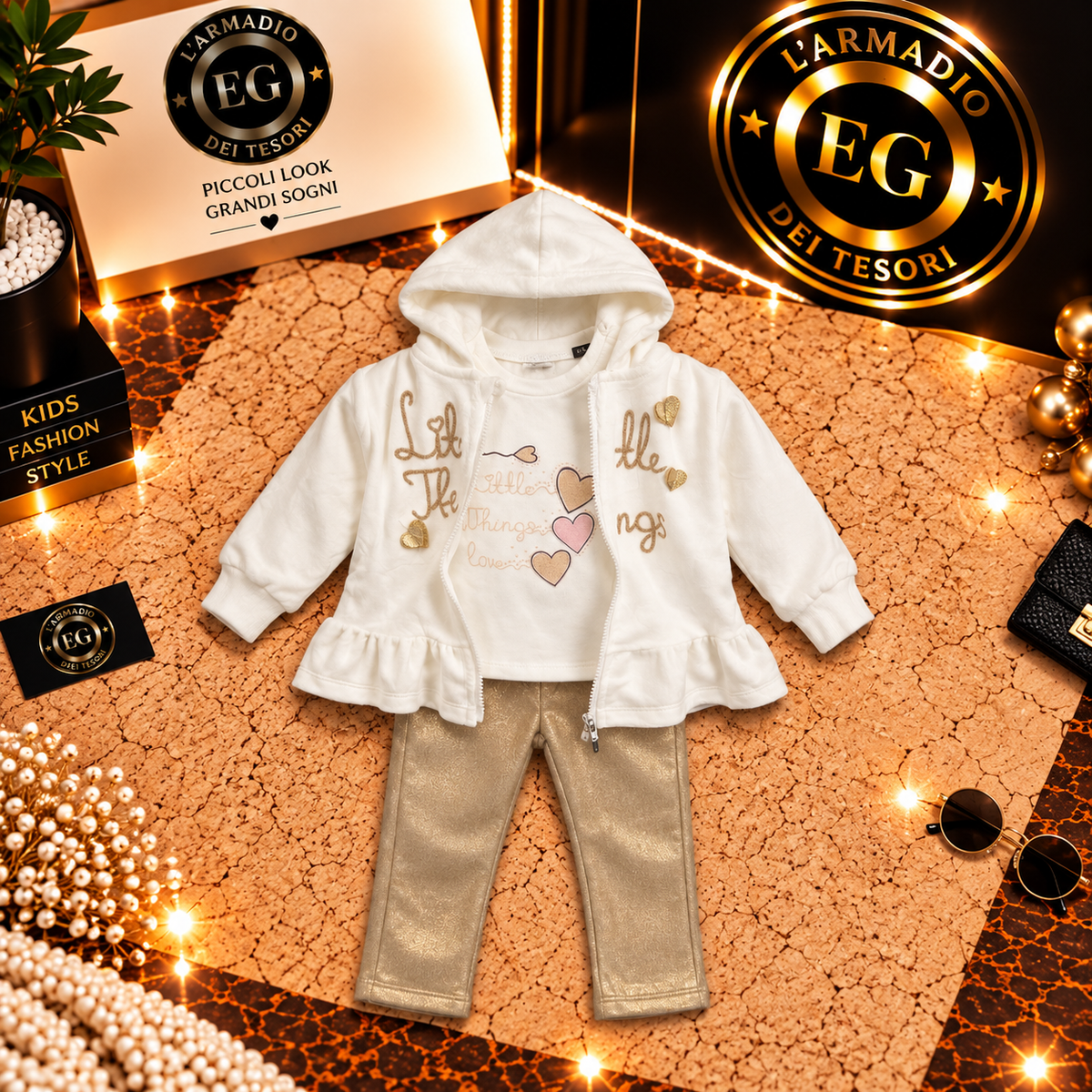 Completo neonata GLITTER