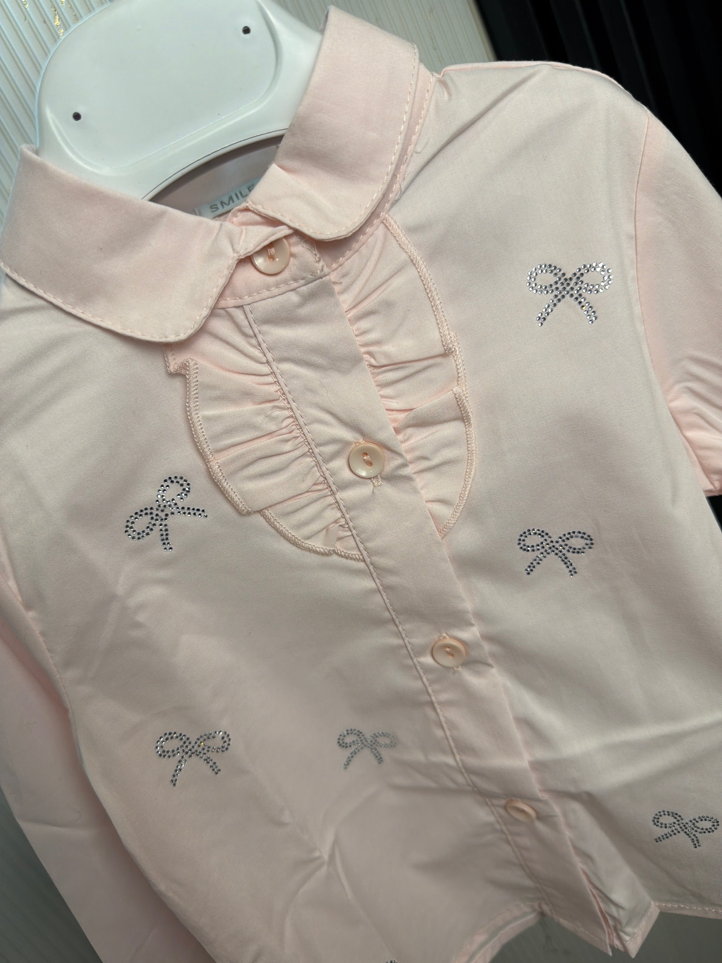 Camicia neonata fiocco