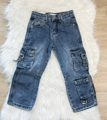 Jeans bambino cargo