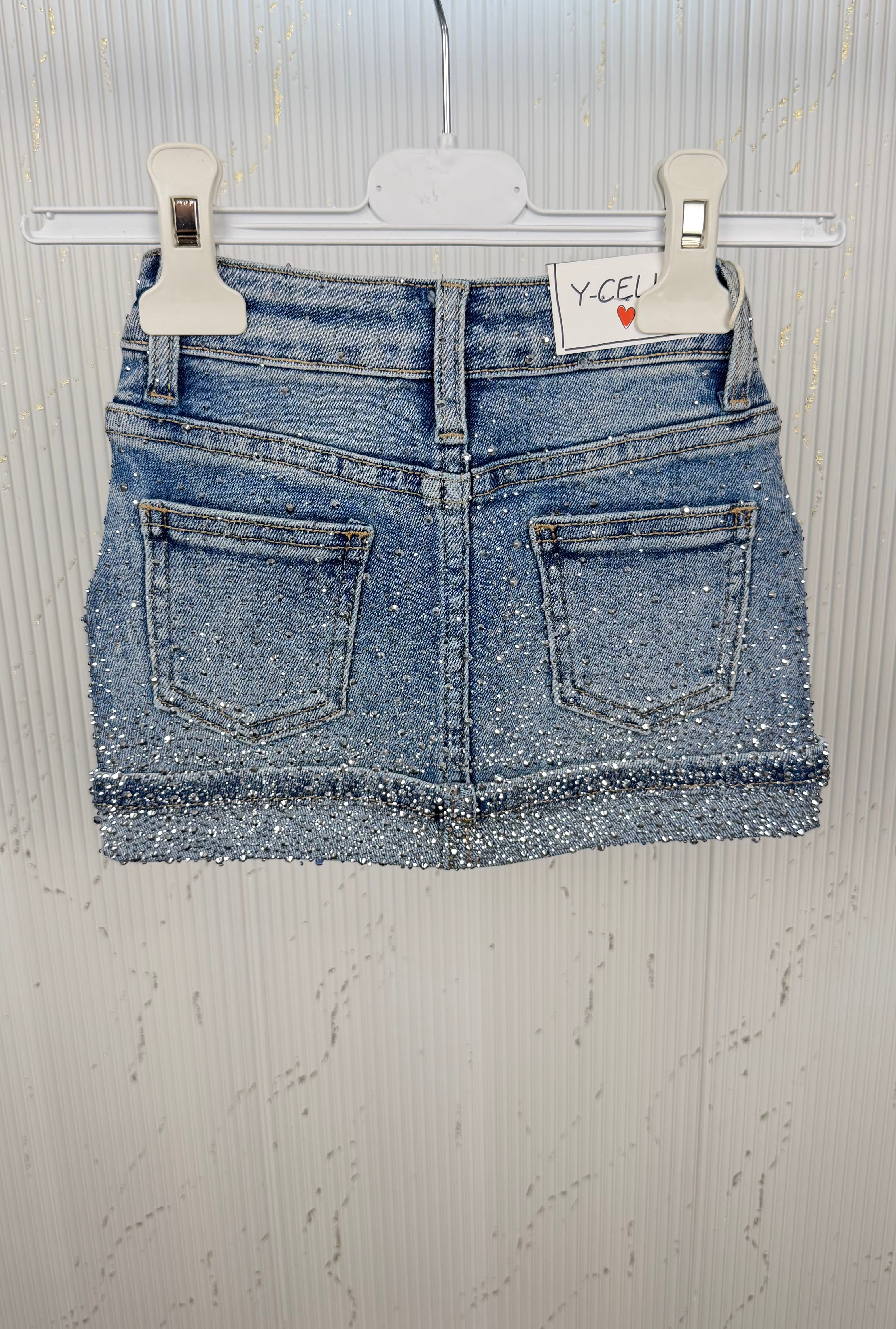Gonna neonata jeans diamond