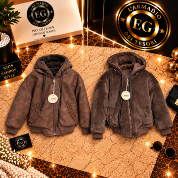 GIUBBINO bambino reversibile BROWN