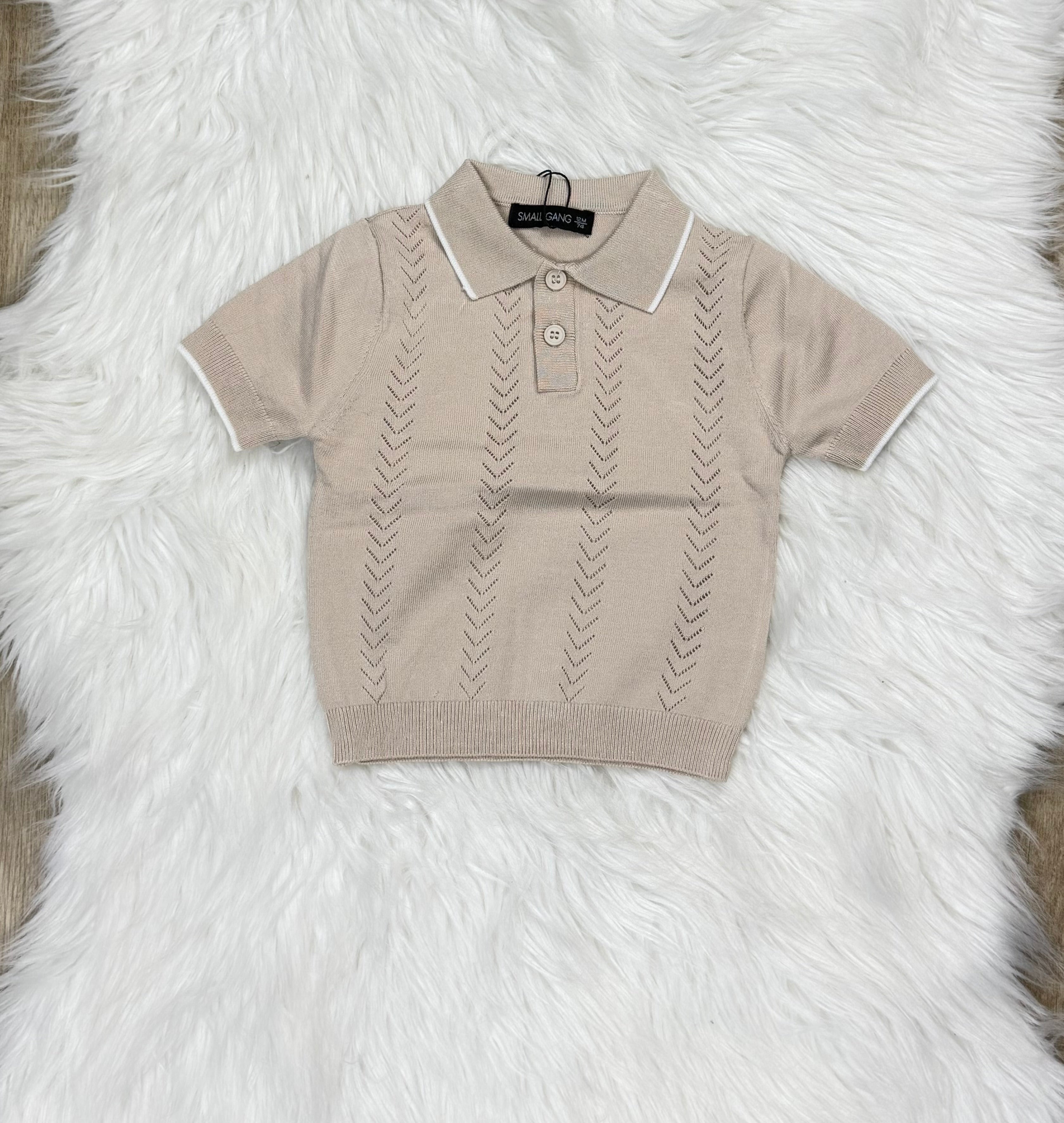 Maglia neonato polo in filo