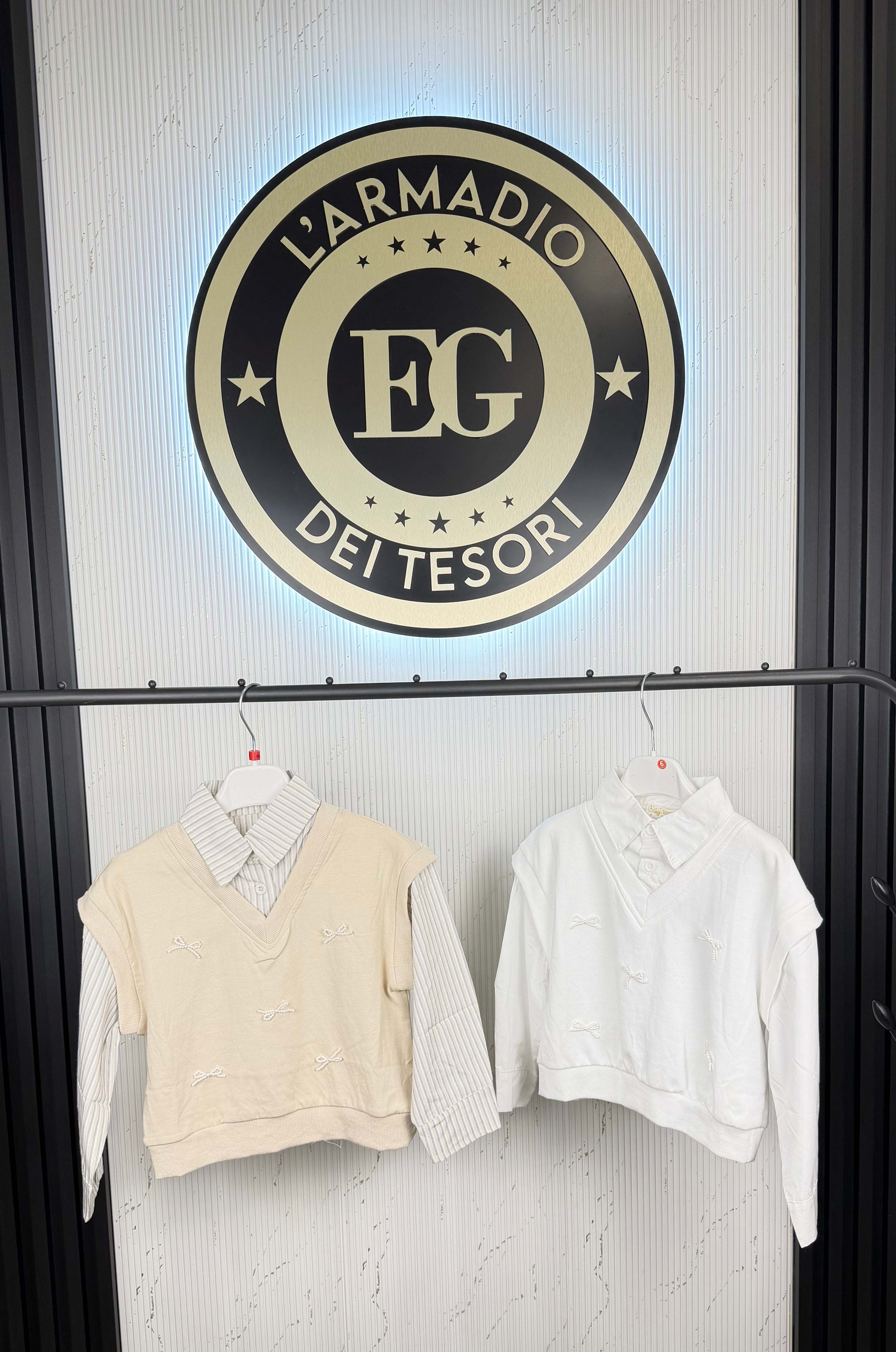 Camicia bambina con golfino 🎀