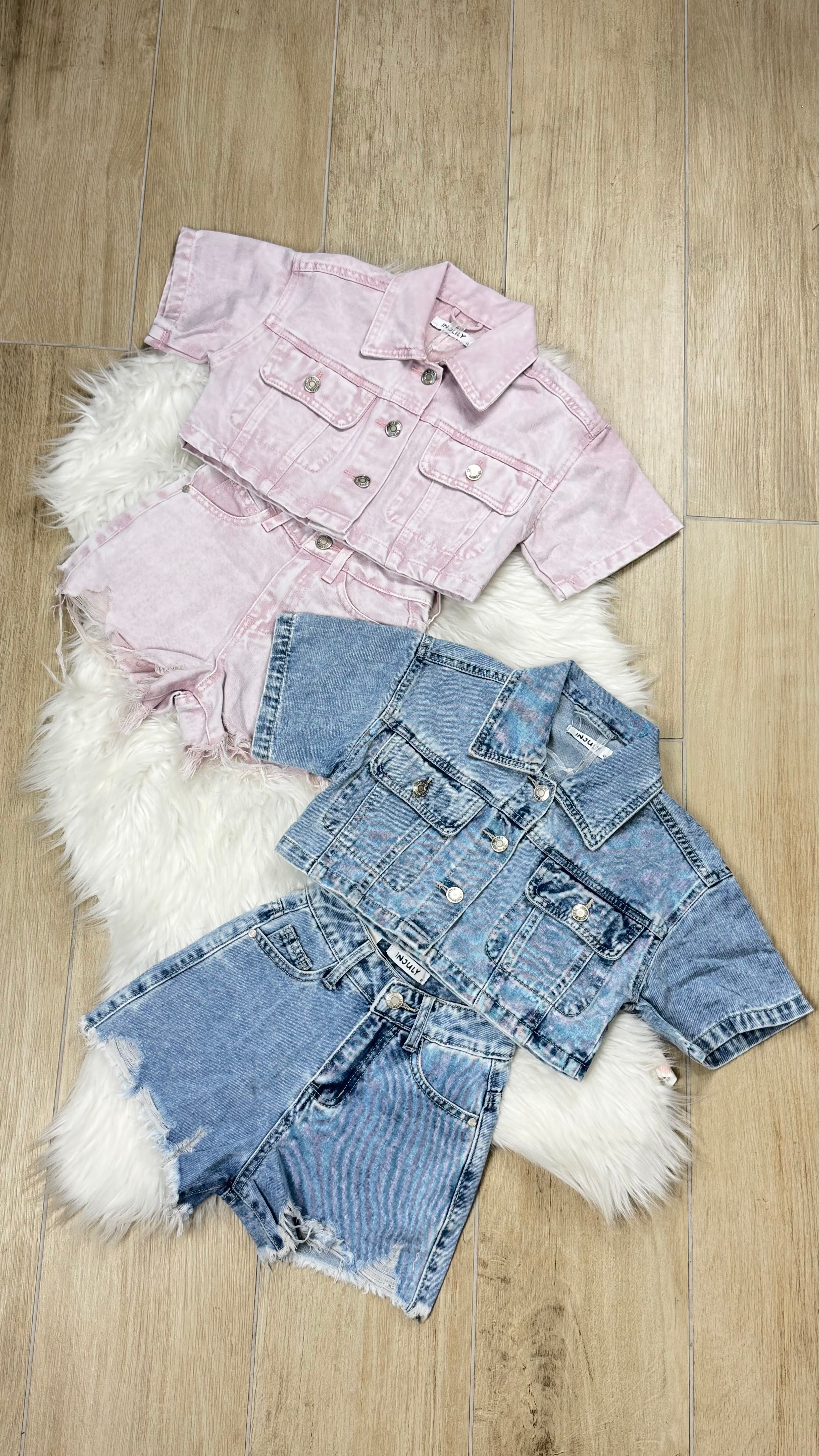 Completo bambina DENIM corto
