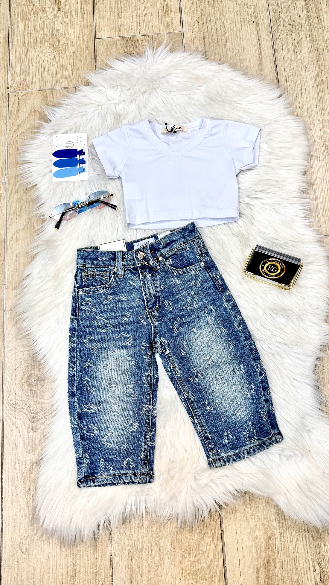 JEANS NEONATA KISS
