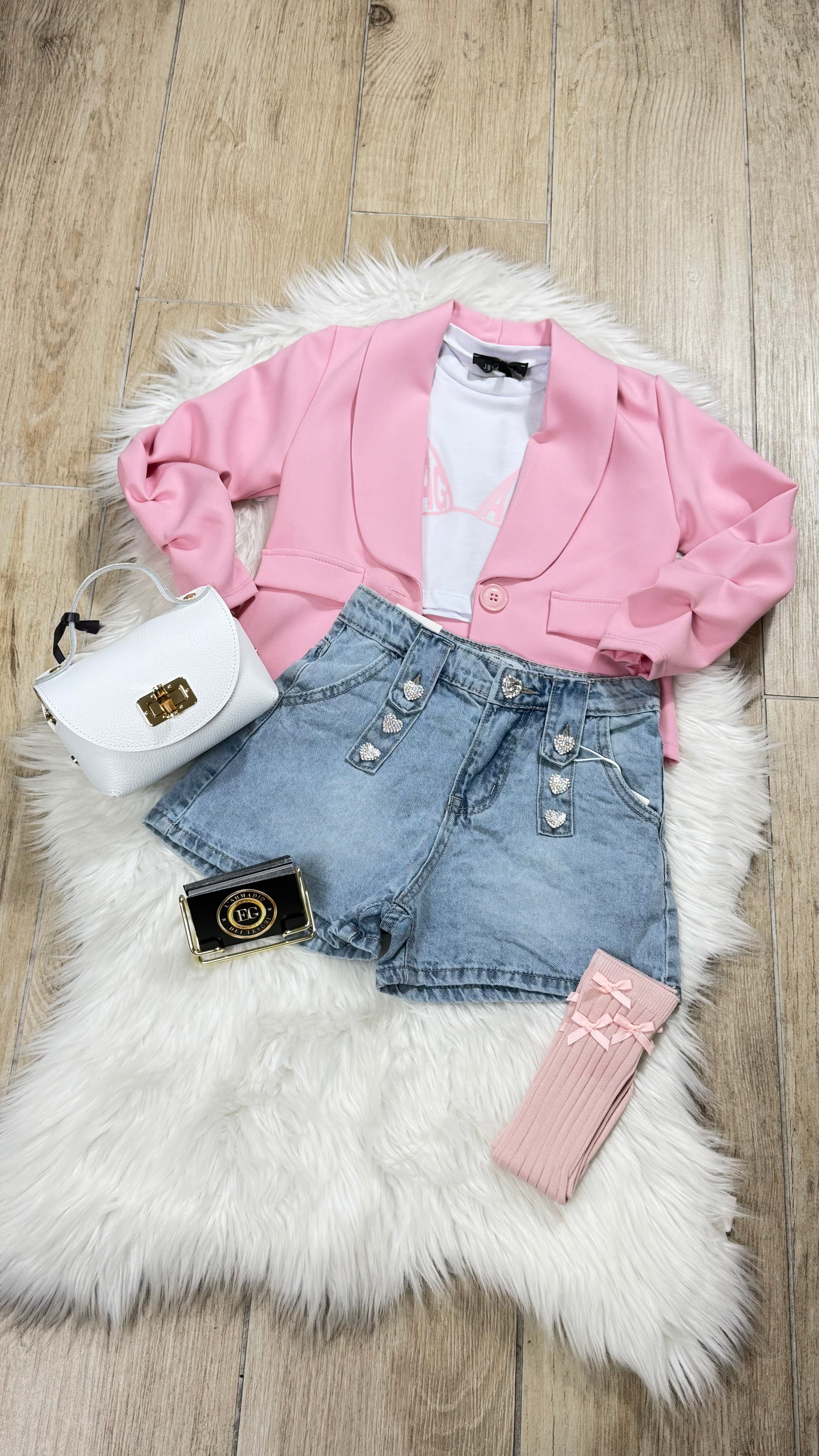 SHORT BAMBINA CUORI