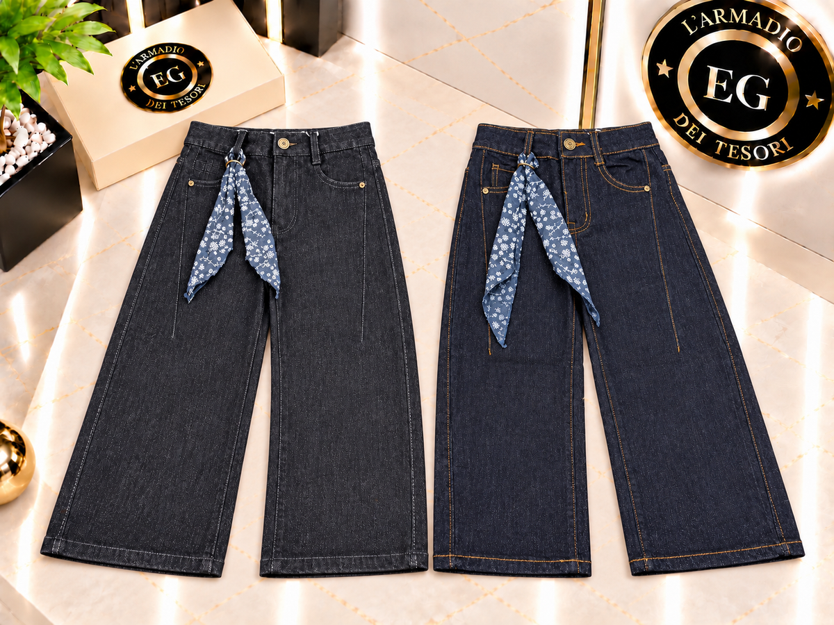 JEANS BAMBINA FOULARD