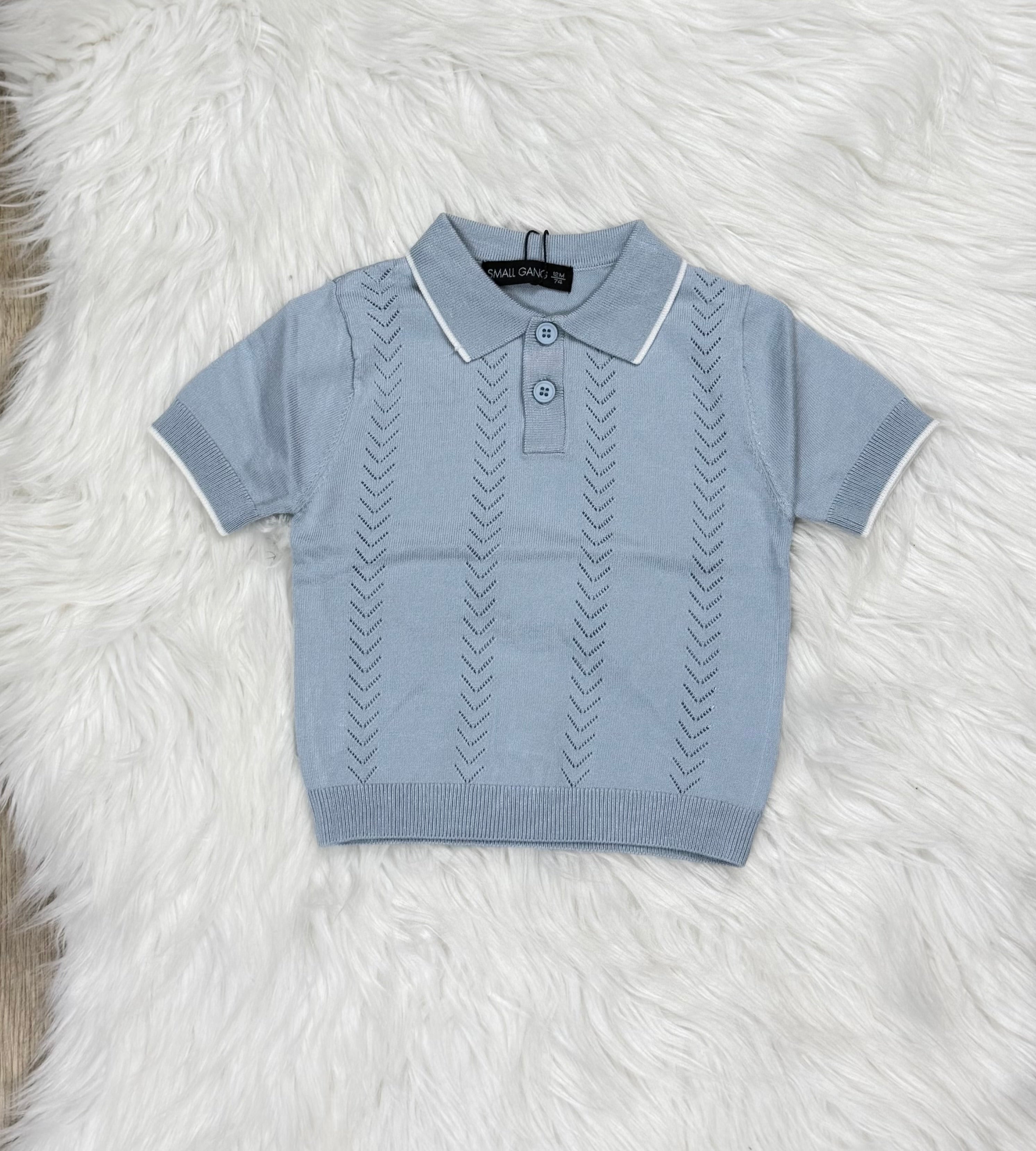 Maglia neonato polo in filo