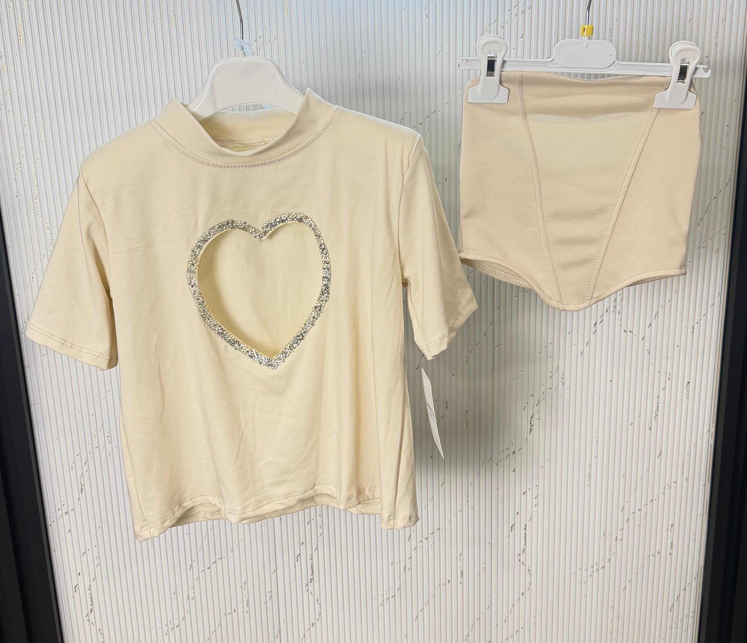 Maglia bambina Cuore con corpetto