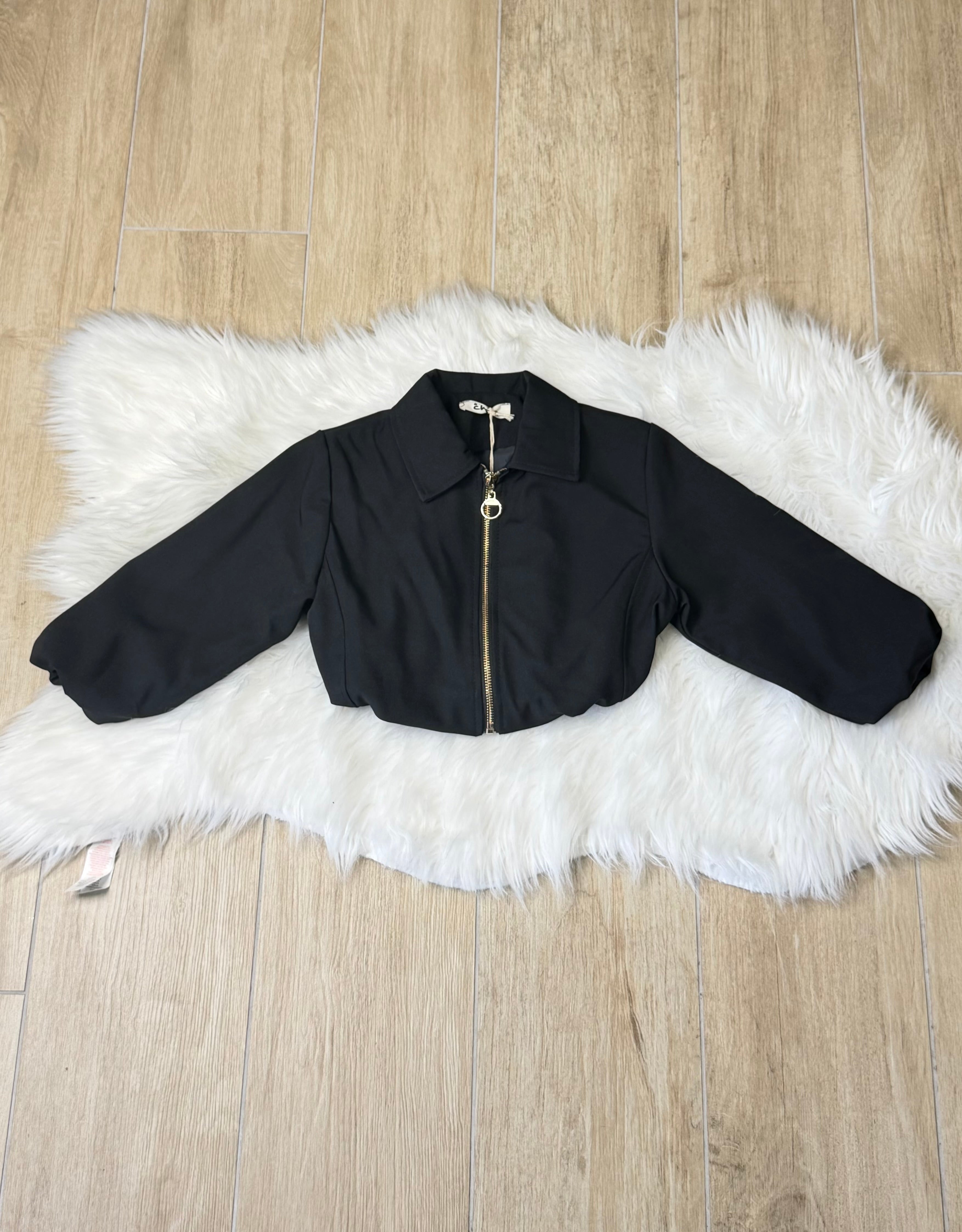 GIUBBINO bambina crop primaverile