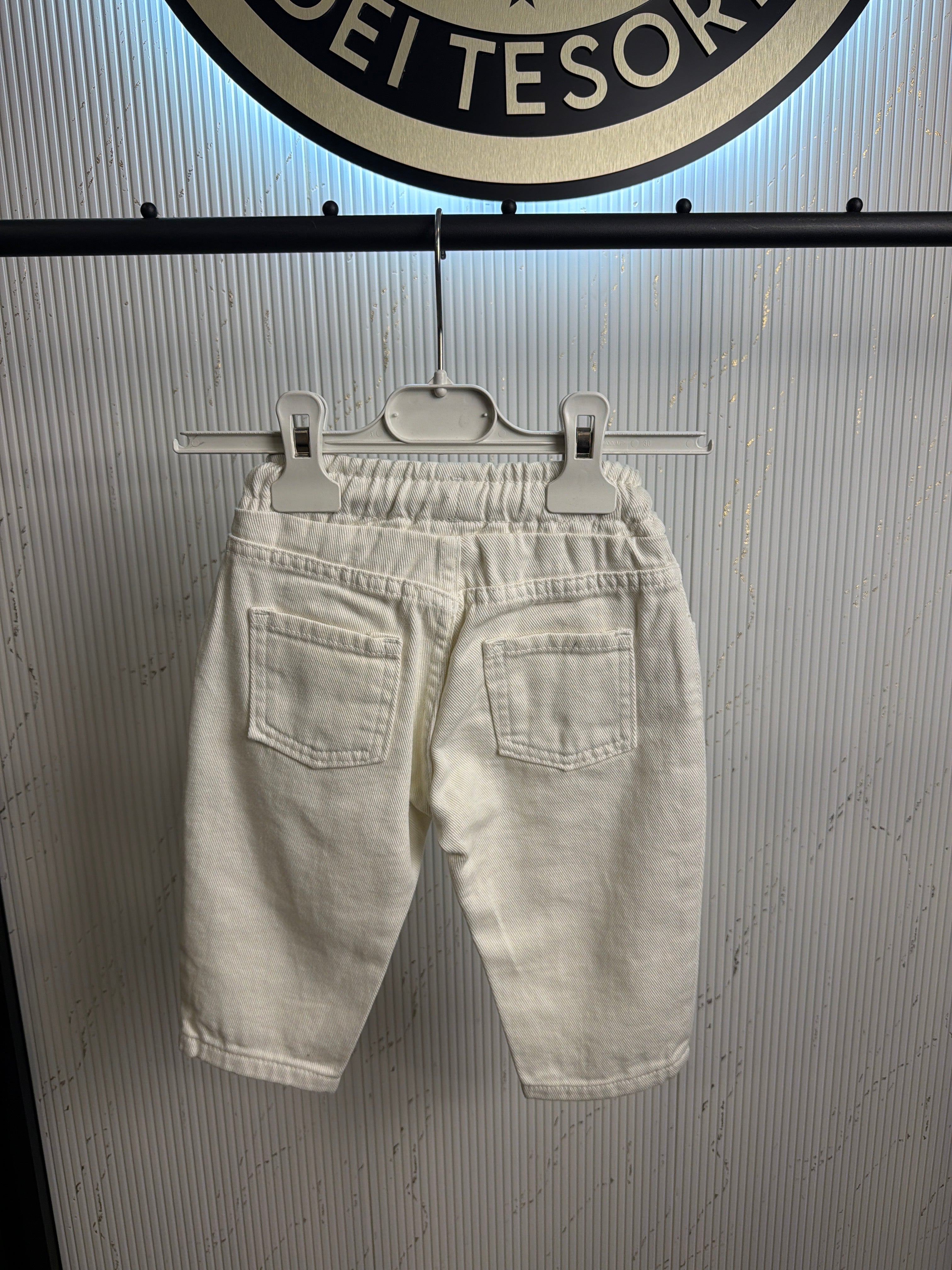 Jeans neonato bianco
