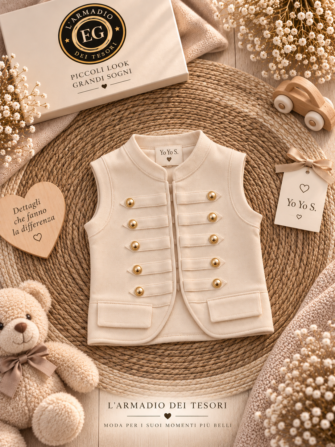 MAGLIA BAMBINA GILET BOTTON