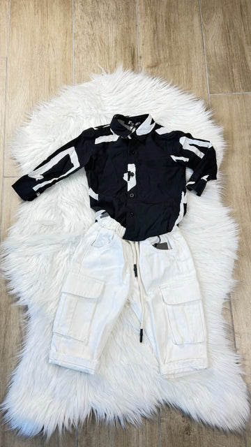 Camicia neonato black pitt