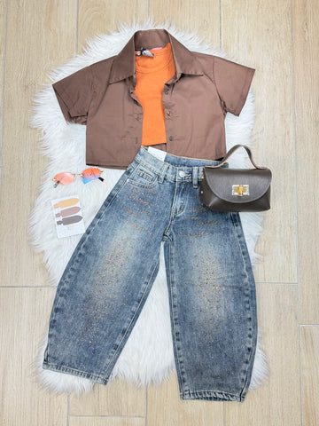 JEANS BAMBINA SABBIA LUX