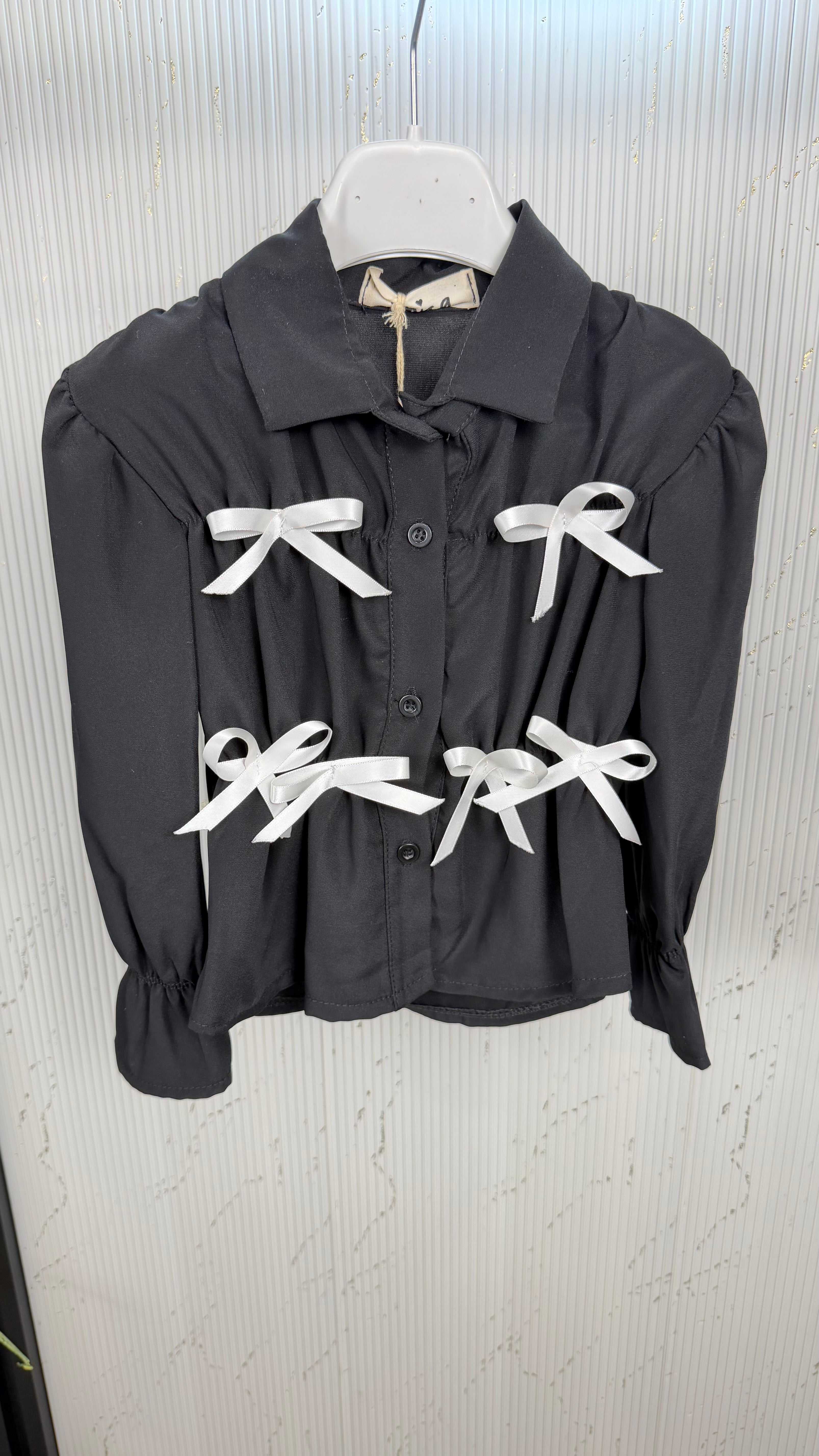 Camicia bambina fiocco