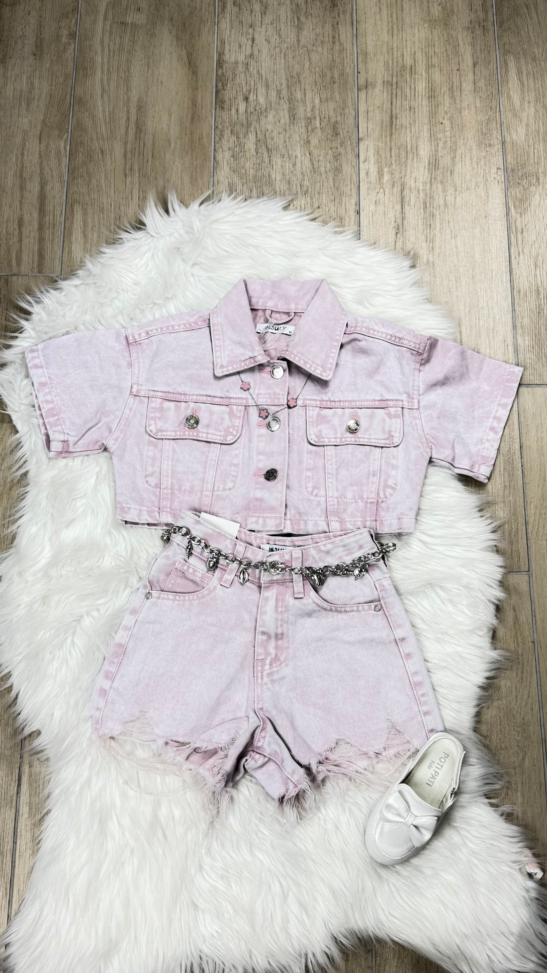 Completo bambina DENIM corto