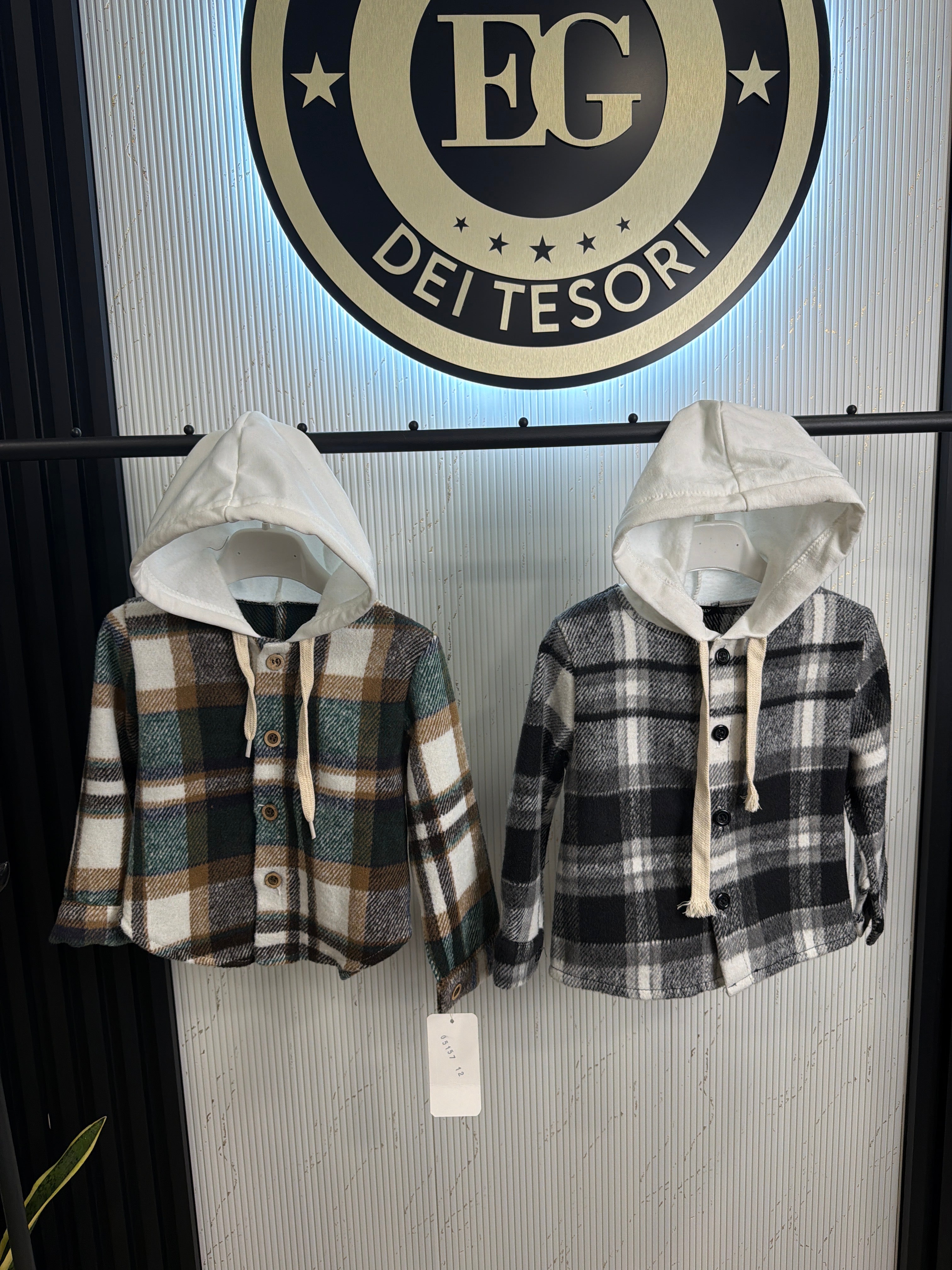 Camicia neonato quadroni