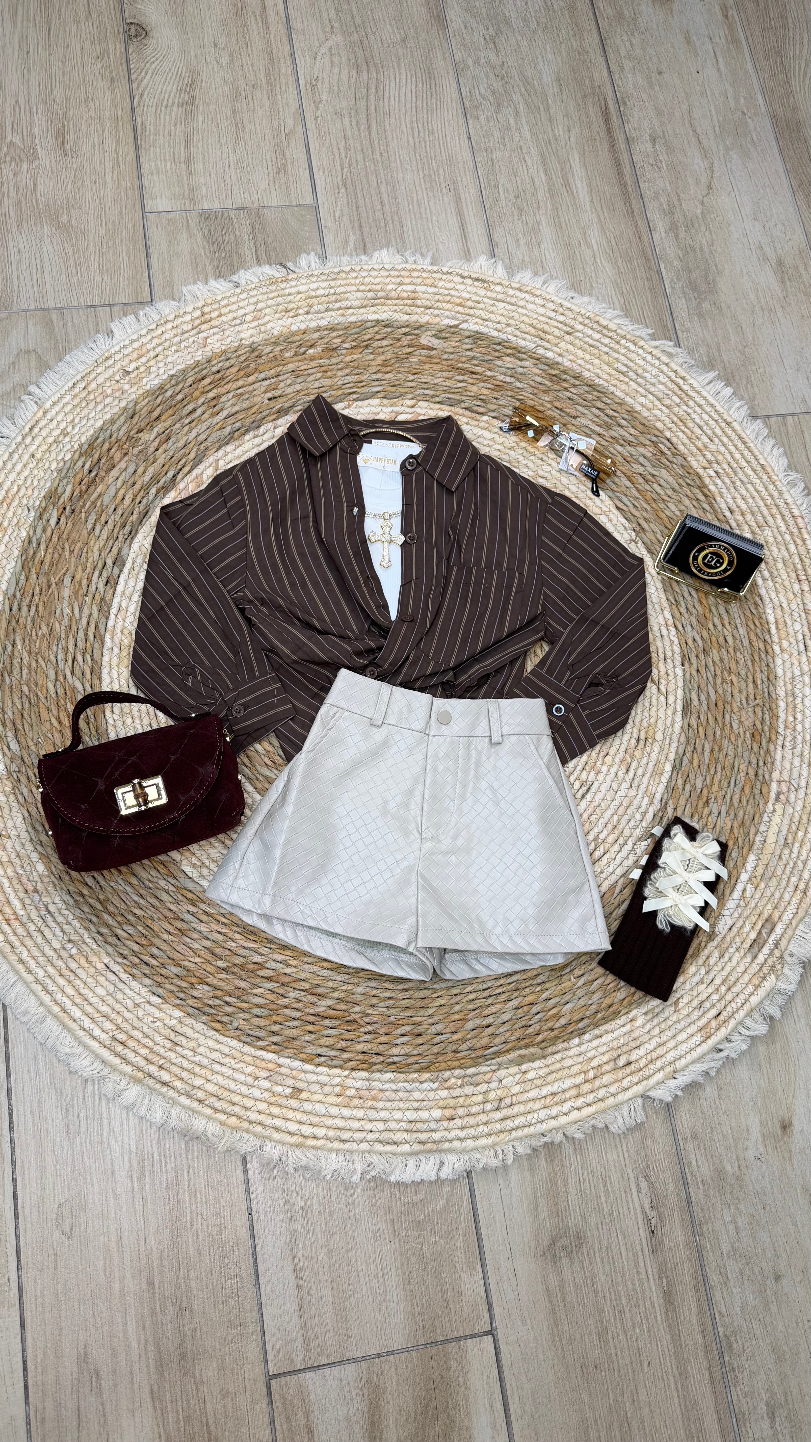 CAMICIA BAMBINA BROWN