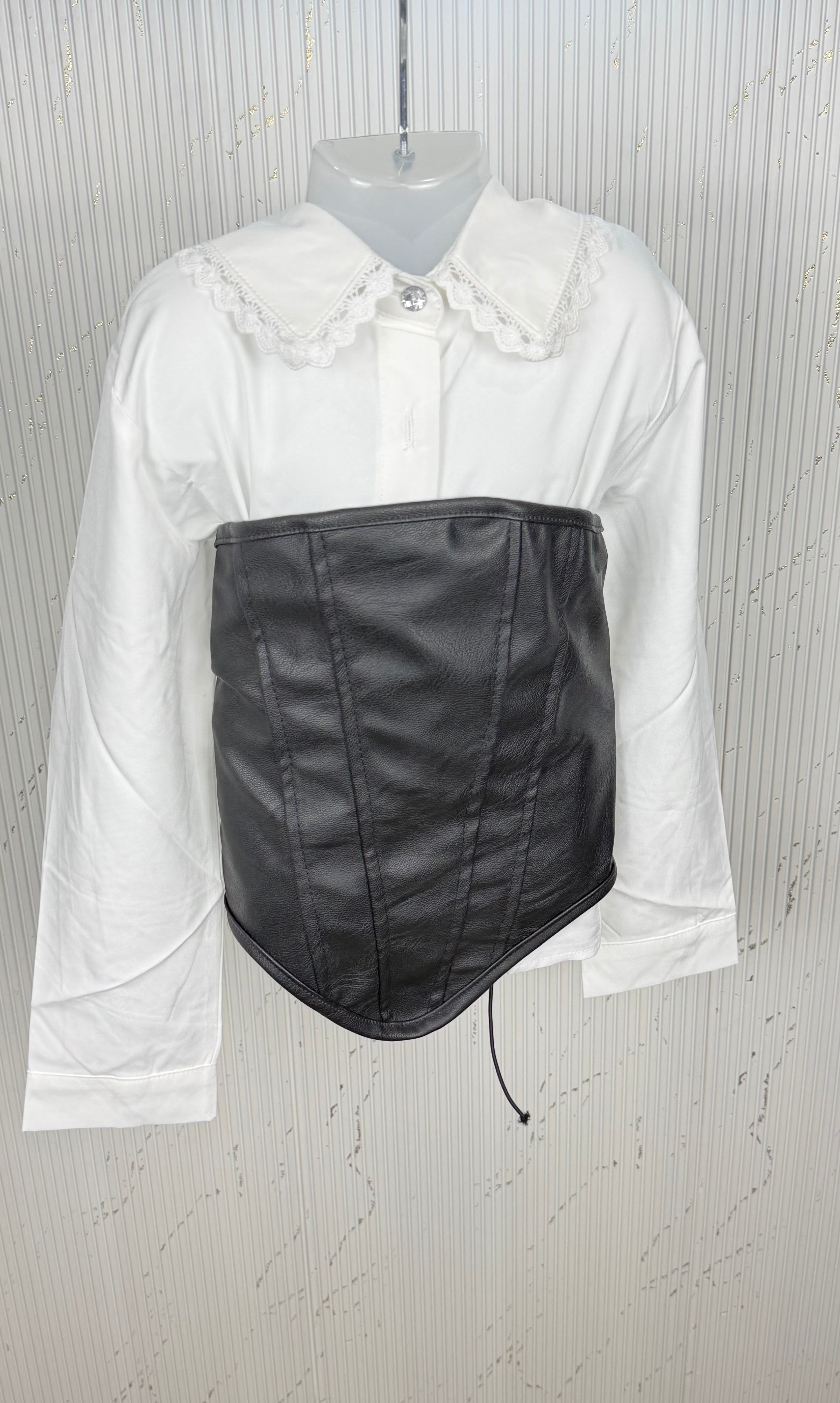 Maglia bambina CORSETTO IN PELLE