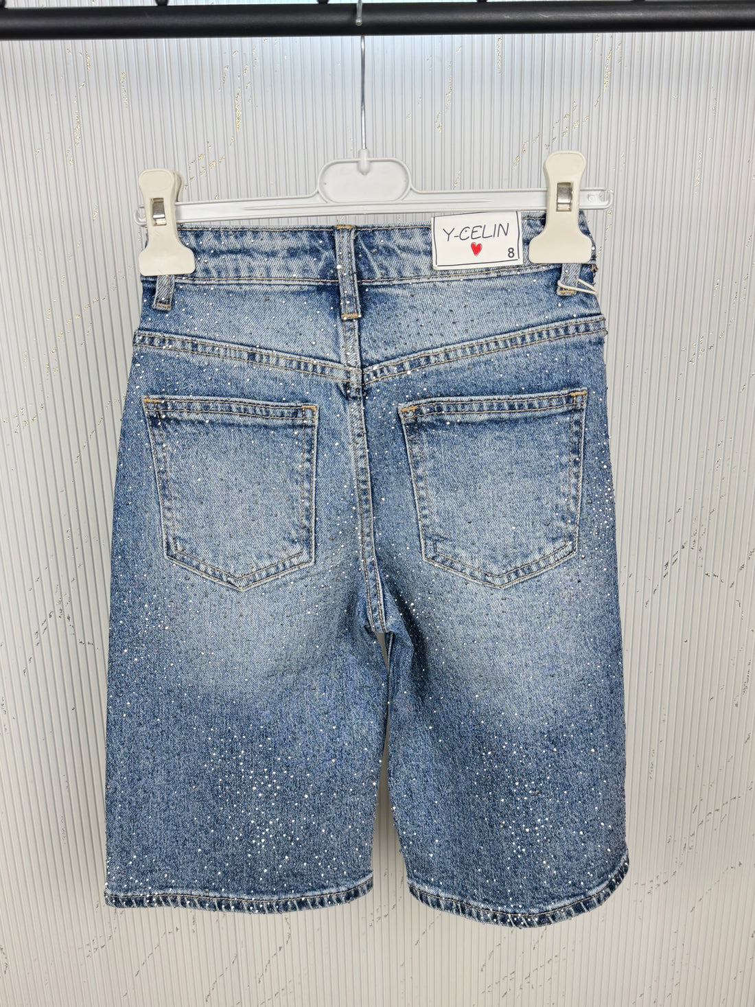 Jeans bambina Bermuda diamond