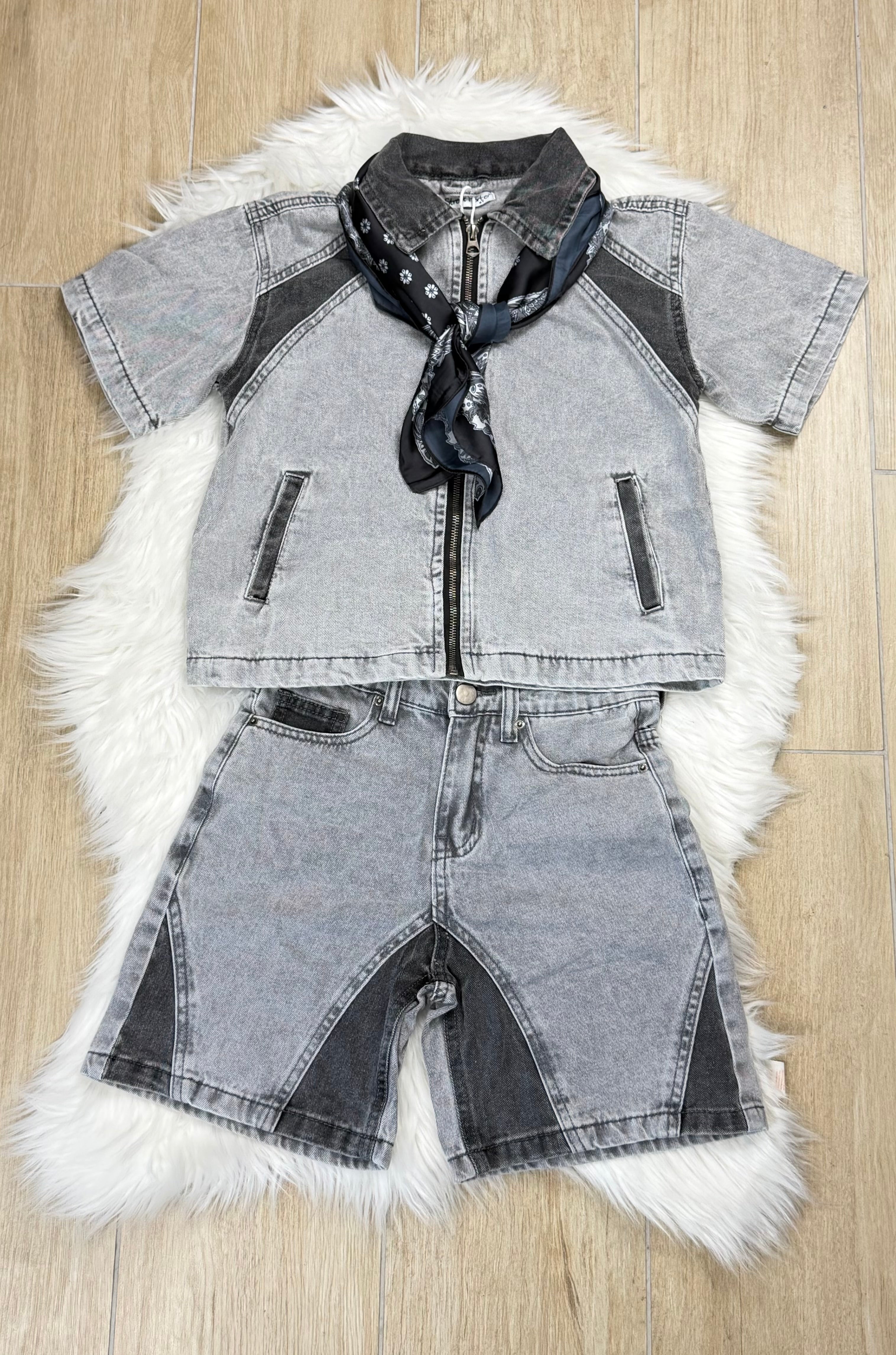 Completo bambino DENIM corto