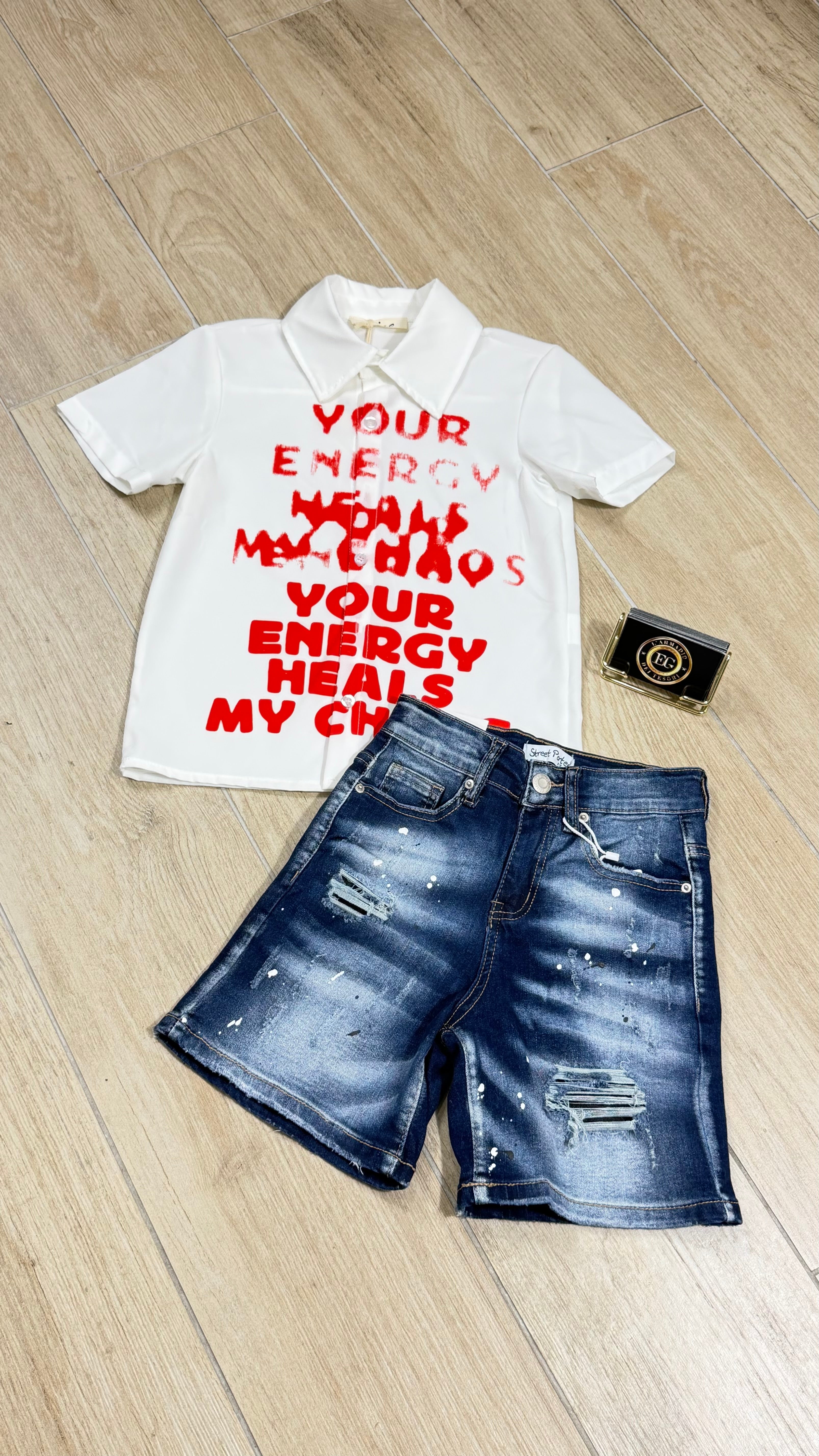 CAMICIA BAMBINO LETTERIG